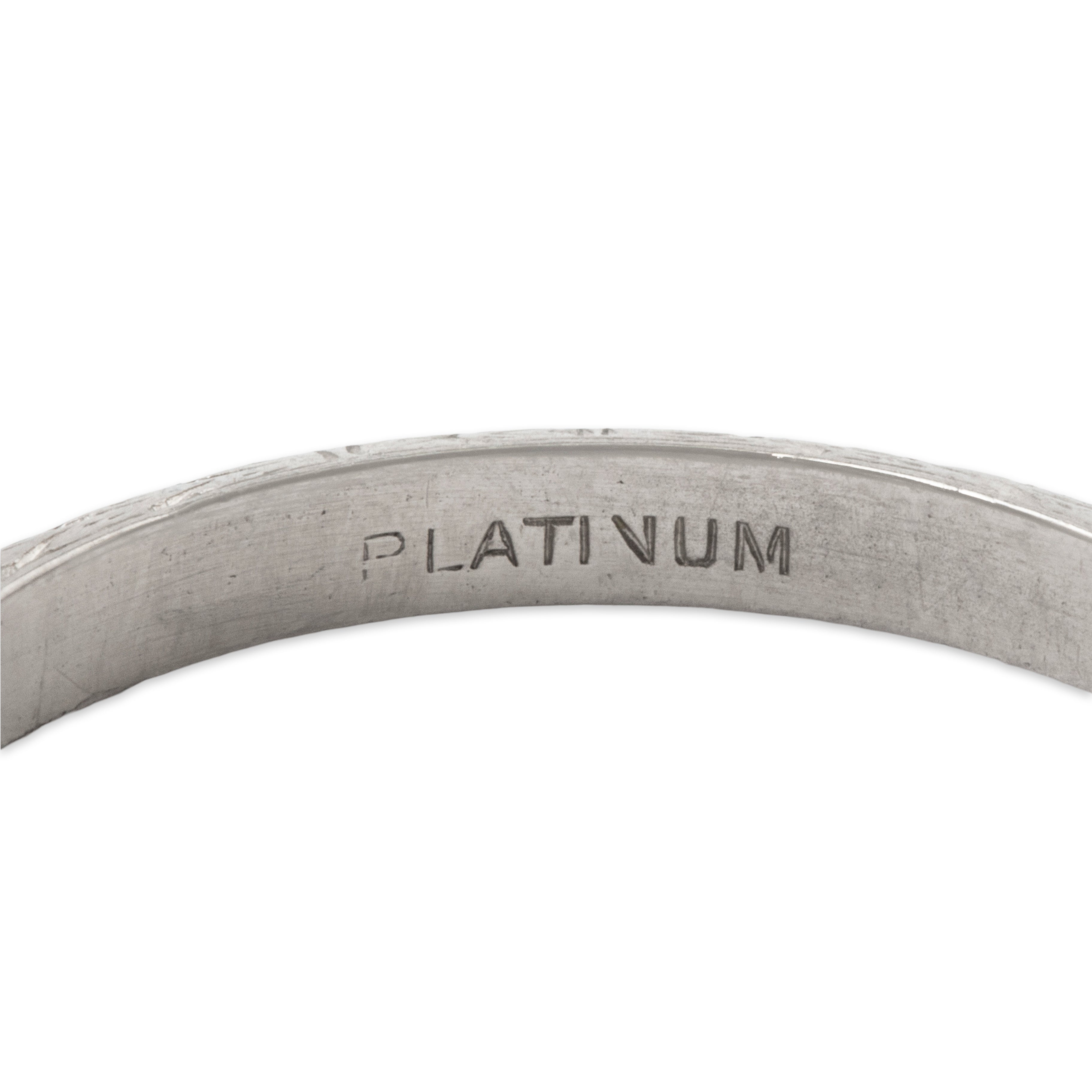 Antique Art Deco Platinum Blossom Design Band Ring 5.50、mySite、hinf8tx79