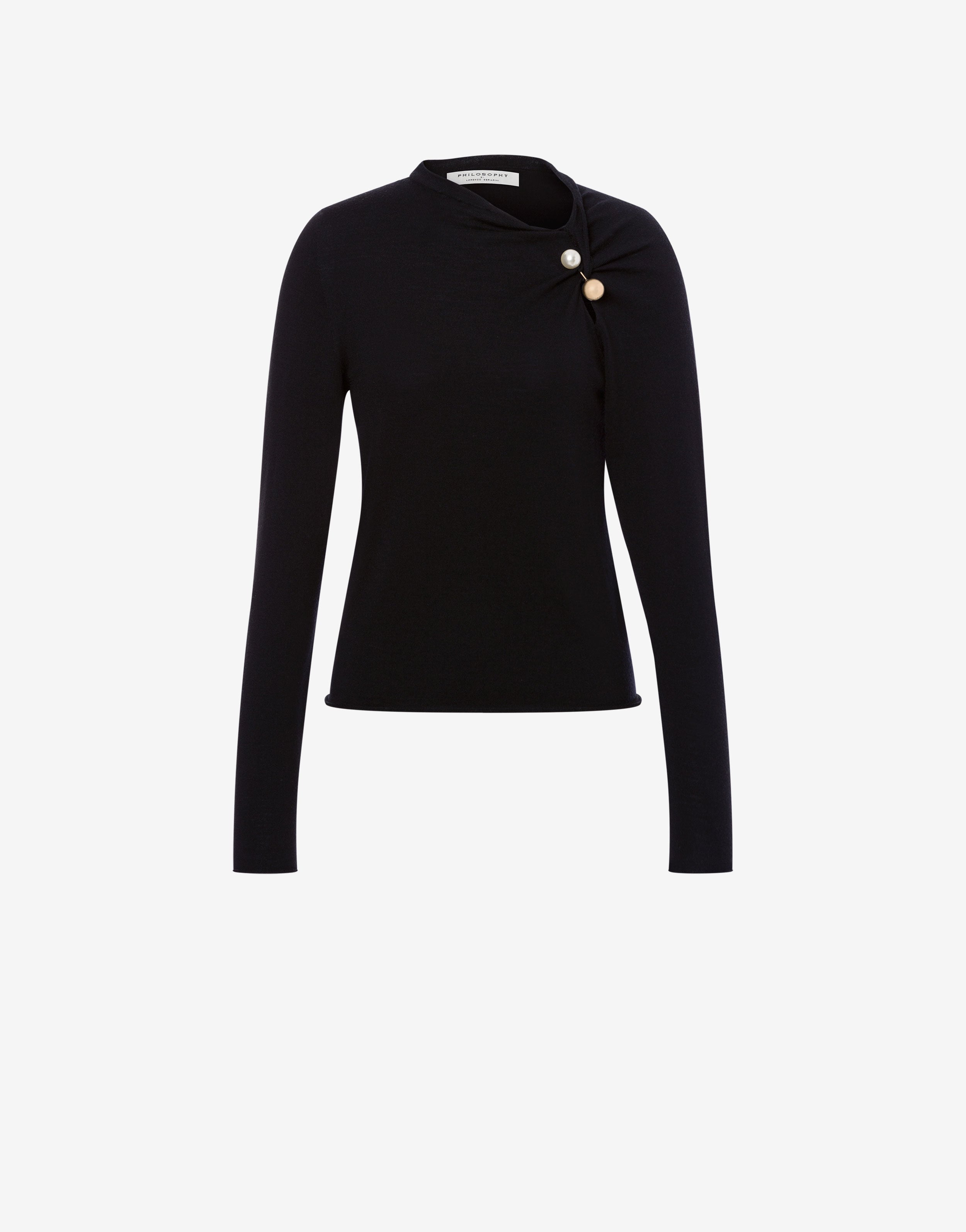 Maglioncino in lana con piercing、mySite、aoinhome