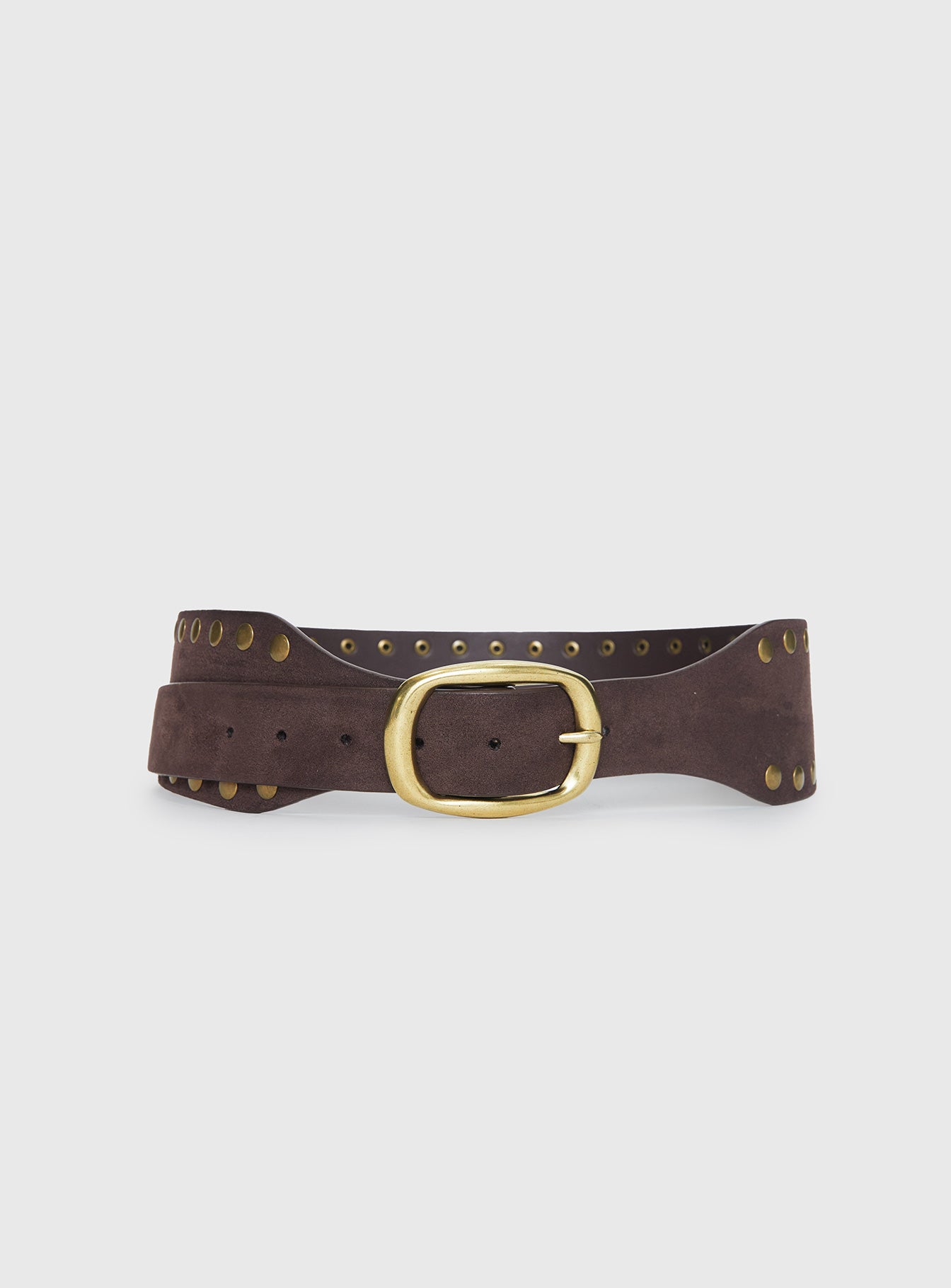 Spheres Stud Belt Dark Brown、mySite、solidvoid