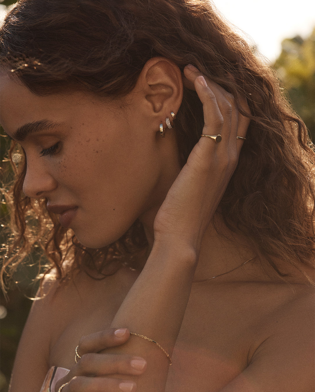 14k Gold Rose Hoops、mySite、hinf8tx79