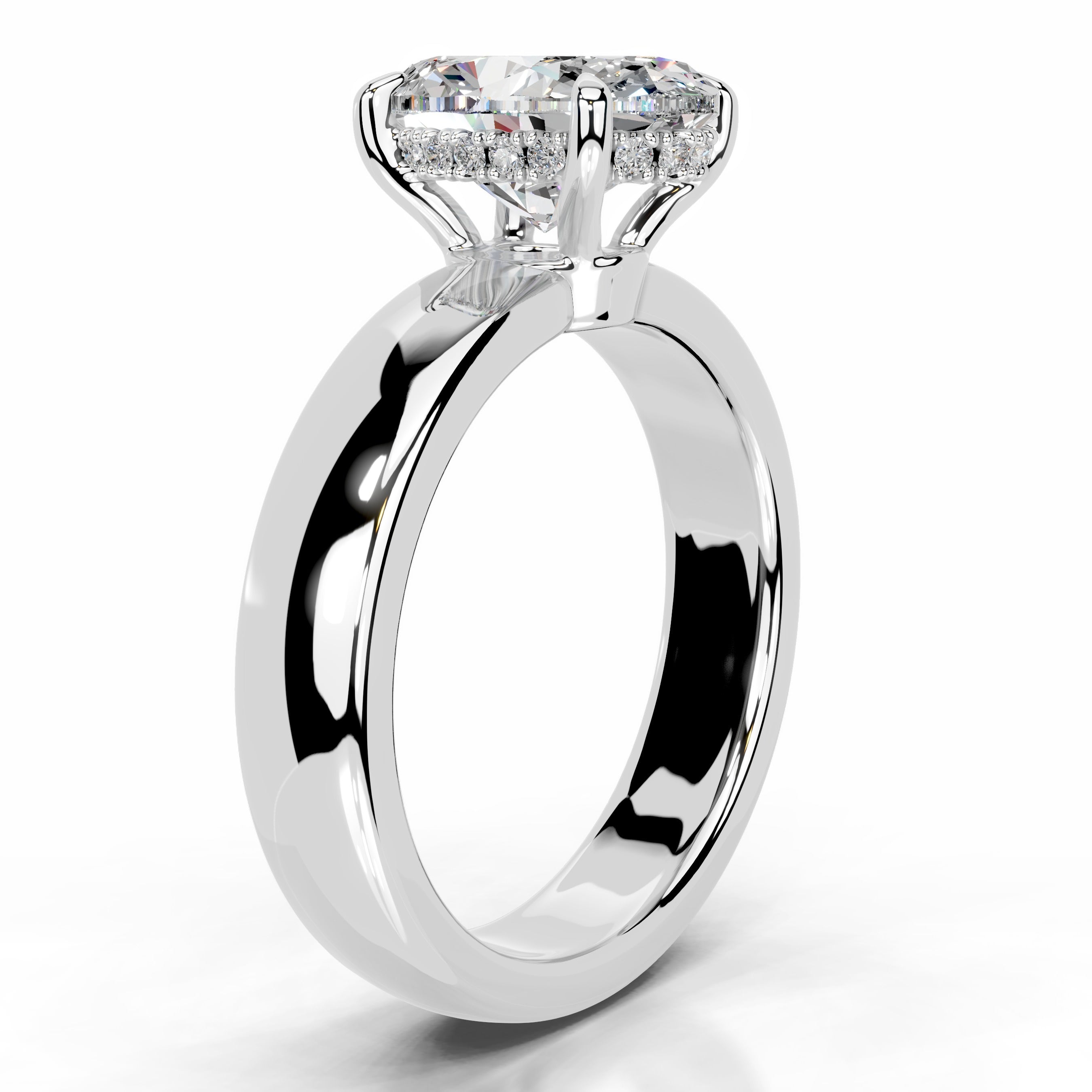 Lux Moissanite & Diamond Ring - 14K White Gold、mySite、hinf8tx79