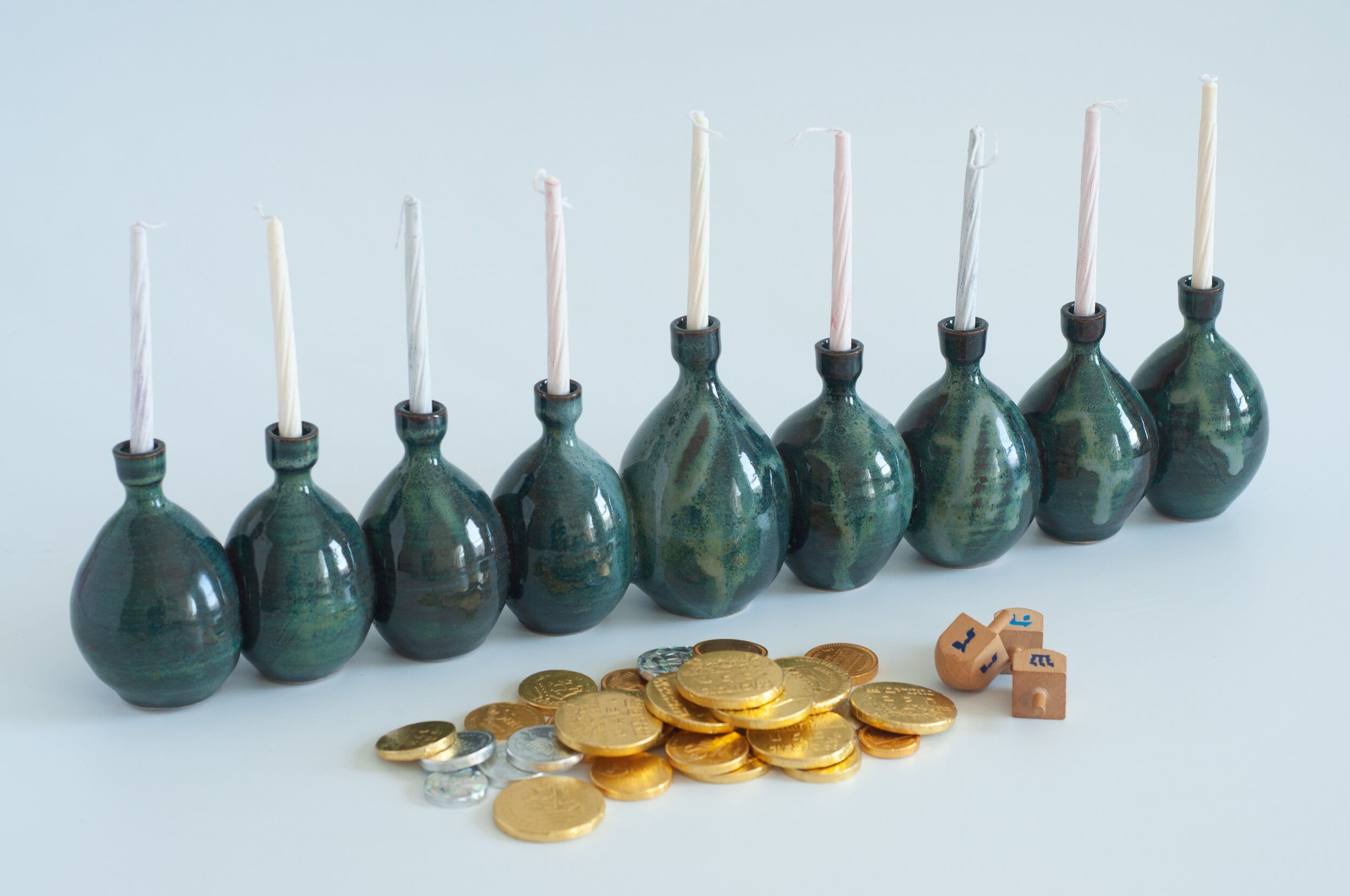 Ceramic Menorah by Rachael Pots - Dark Blue、mySite、topwebapps