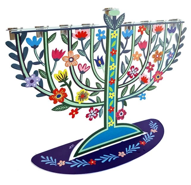 Blossom Menorah - Oil or Wax Candles、mySite、topwebapps