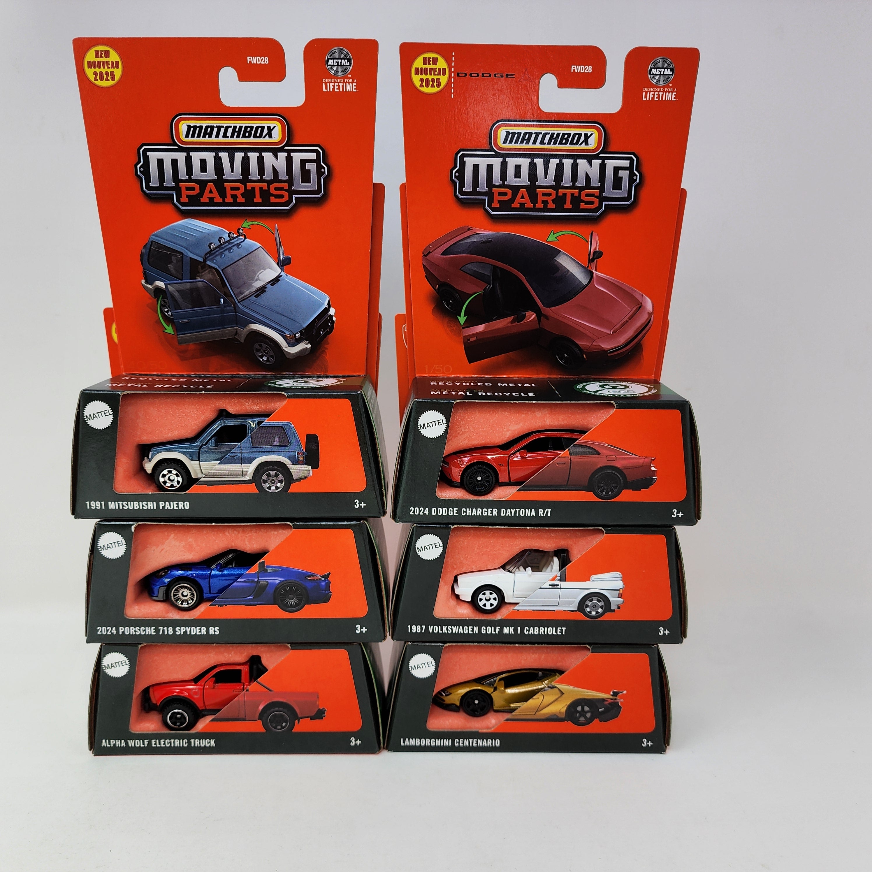 Case E Moving Parts * Complete 6 Car Set Case E * 2025 Matchbox Moving Parts、mySite、hgirdovlk