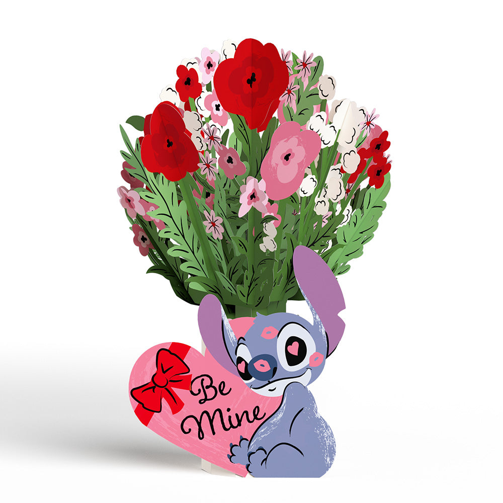 Disney’s Stitch Be Mine Pop-Up Card & Flower Buds Bouquet Bundle、mySite、solidvoid