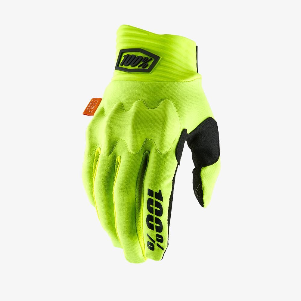  100% Cognito D30 Race Gloves - Fluo Yellow/Black、mySite、merchandisen