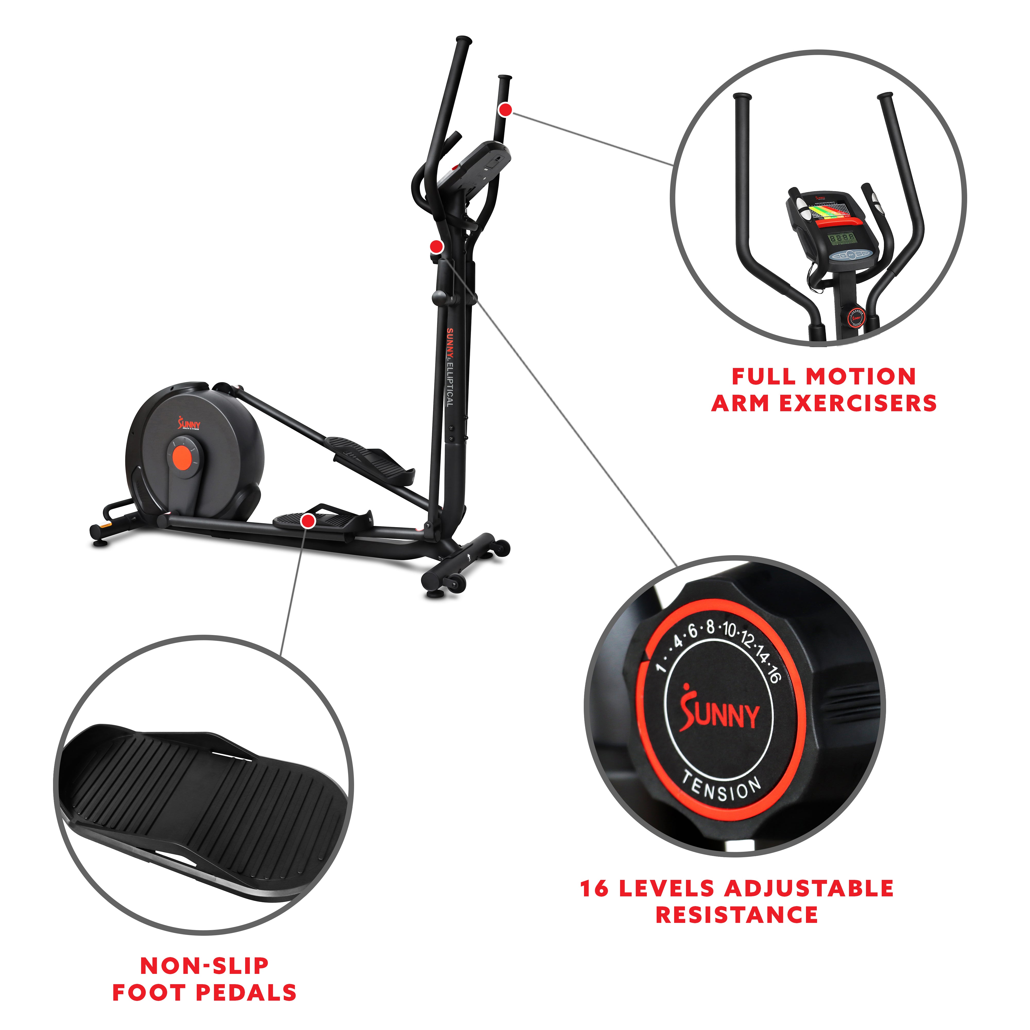  Power Stride Smart Magnetic Elliptical Machine with 18 Stride Length、mySite、ghnorth