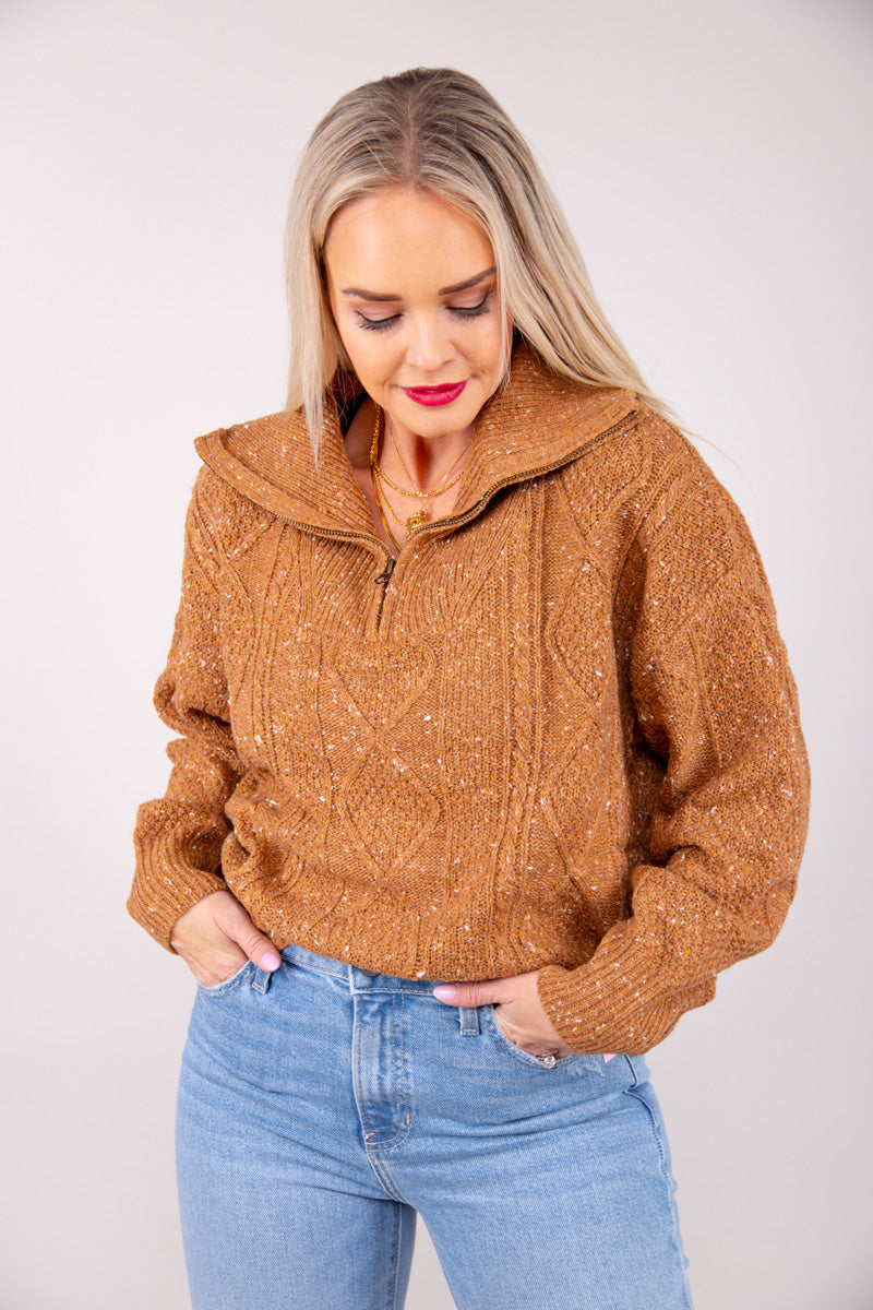 Speckled Teddy Quarter Zip - FINAL SALE、mySite、hinf8tx79