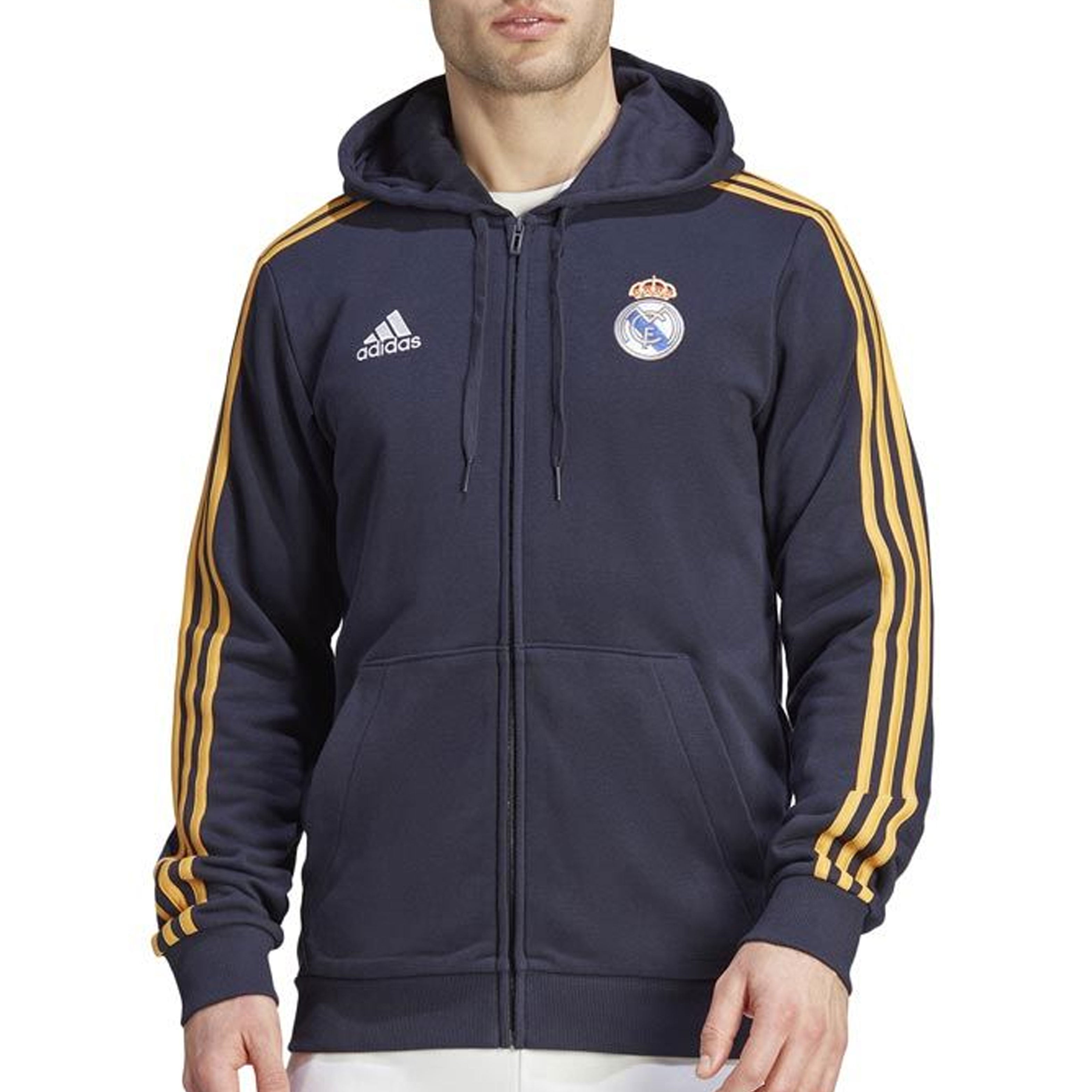 adidas Men's Real Madrid 2023/24 Full-Zip Hoodie Black、mySite、noshort