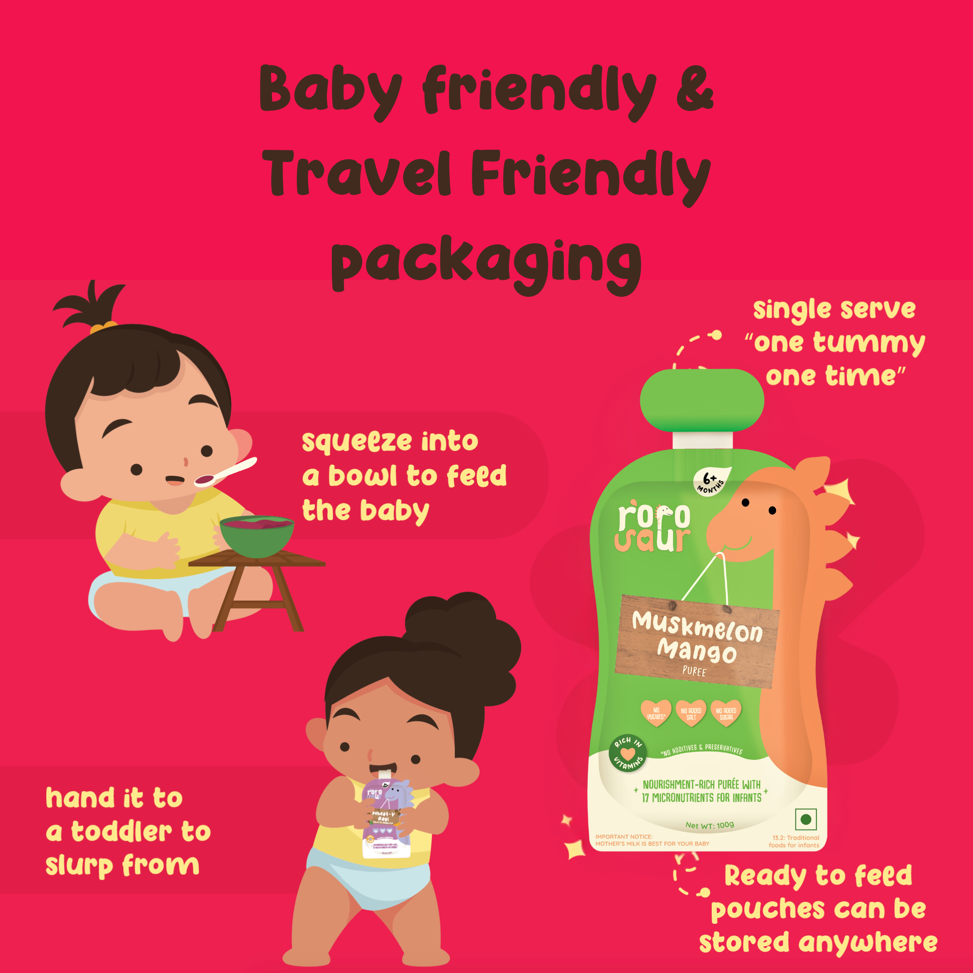 Baby Food | Kids Healthy Snacks | Exotic Fruit Puree | Musk Melon Mango | 100 g、mySite、camillekostekn