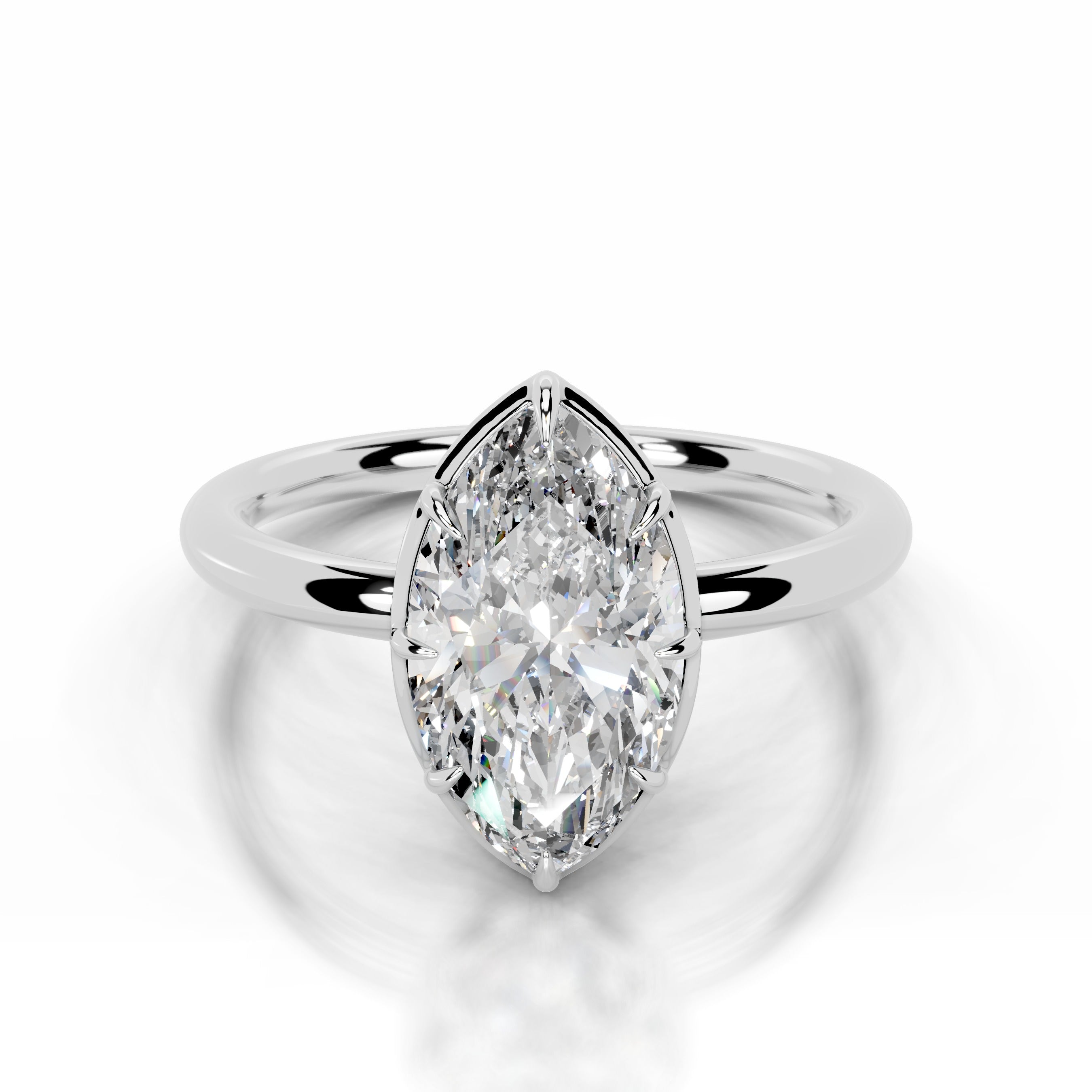 Narcisa Lab Grown Diamond Ring - 18K White Gold、mySite、hinf8tx79