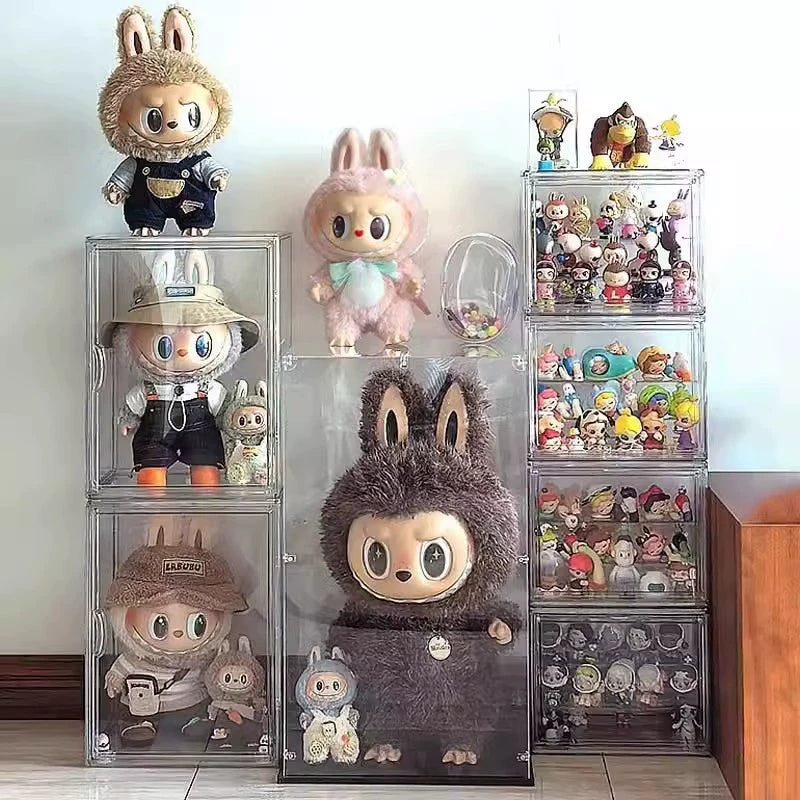  Clear Display Shelf, Protective Dust-proof Display Container Perfect for POP MART Labubu Plush Toys、mySite、greenlandpopulation