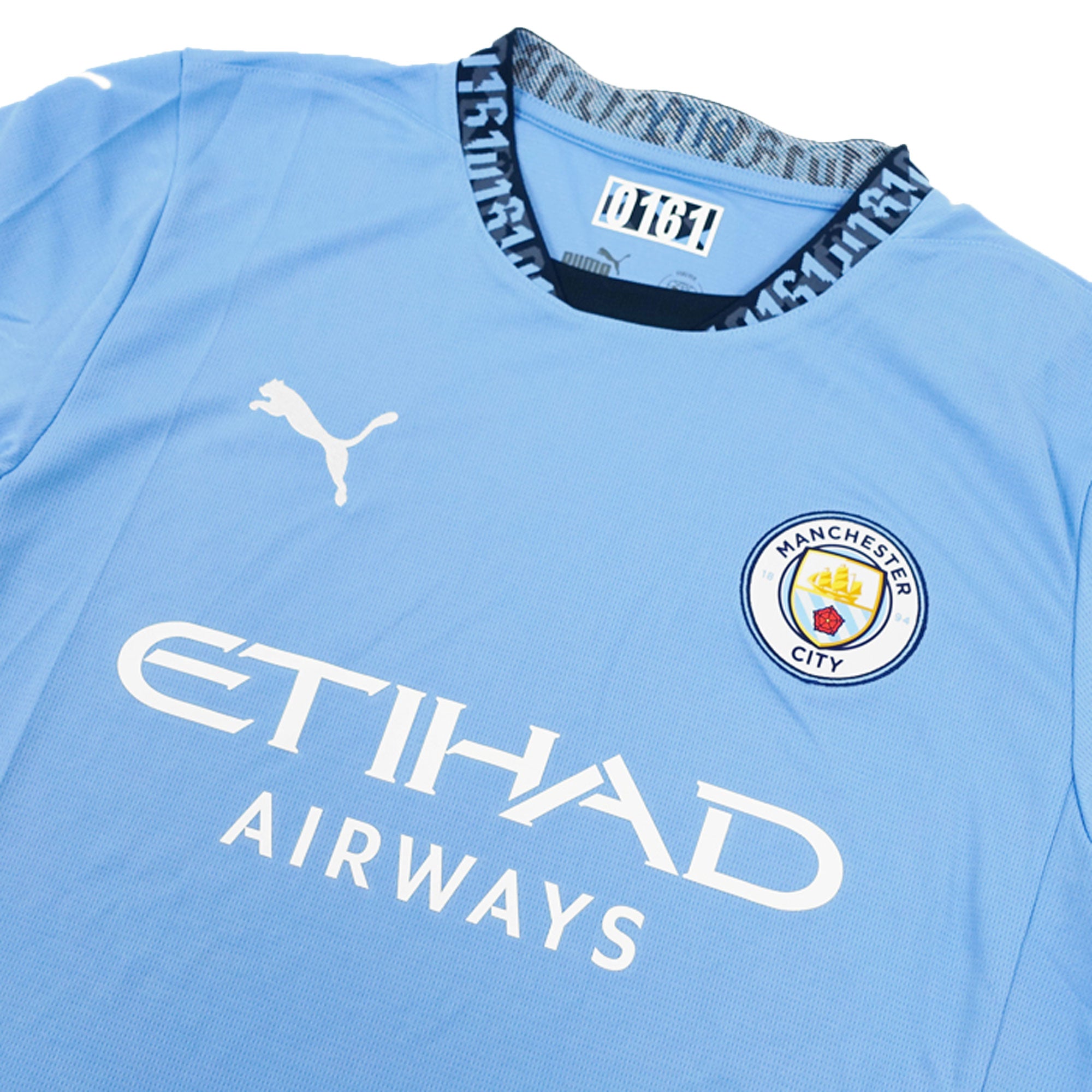 PUMA Men's Manchester City Home 2024/25 Jersey Light Blue/Marine Blue、mySite、noshort