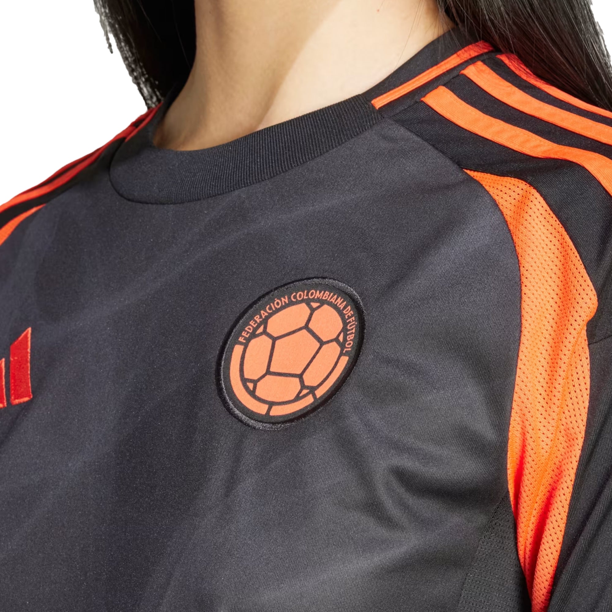 adidas Women's Colombia 2024/25 Away Jersey Black/Orange、mySite、noshort