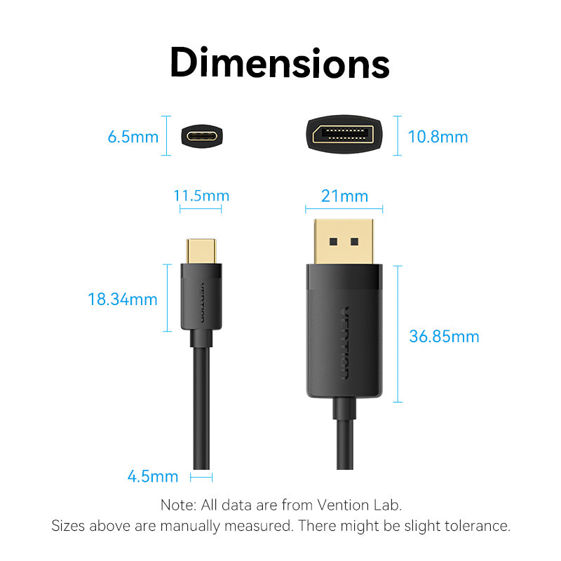 Vention USB-C to DP 4K HD Cable、mySite、fannypackpong