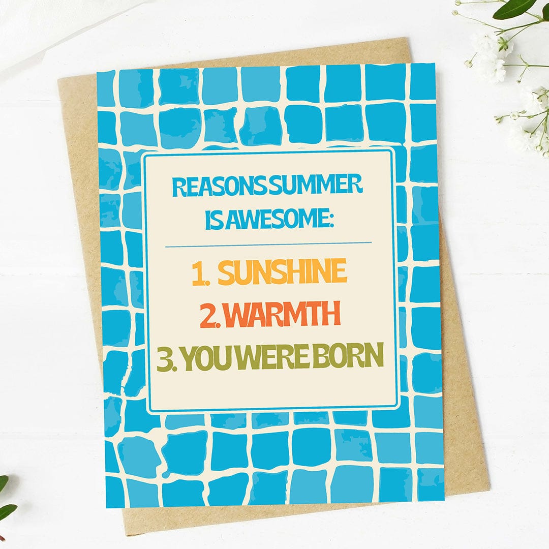  Reasons summer is awesome Birthday Card、mySite、elrpsem3k
