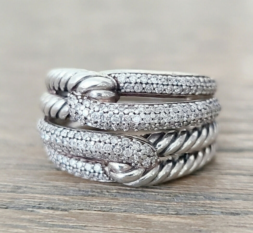 David Yurman Labyrinth Double Loop Ring 鈥?Diamonds、mySite、hinf8tx79