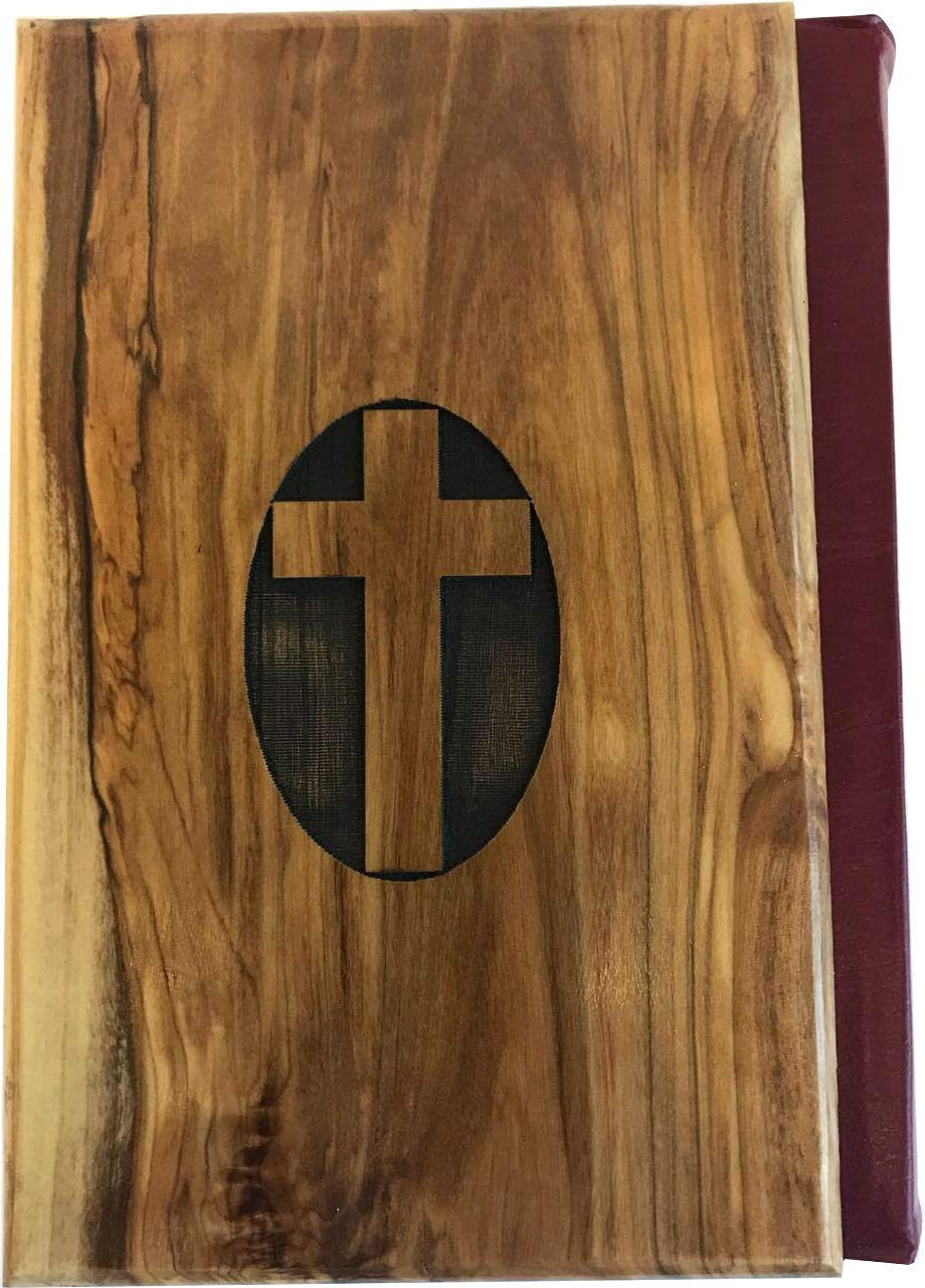  Jerusalem Bible, Olive Wood Cover carved with Dove with Jerusalem view (English, 1094 pages)、mySite、elrpsem3k