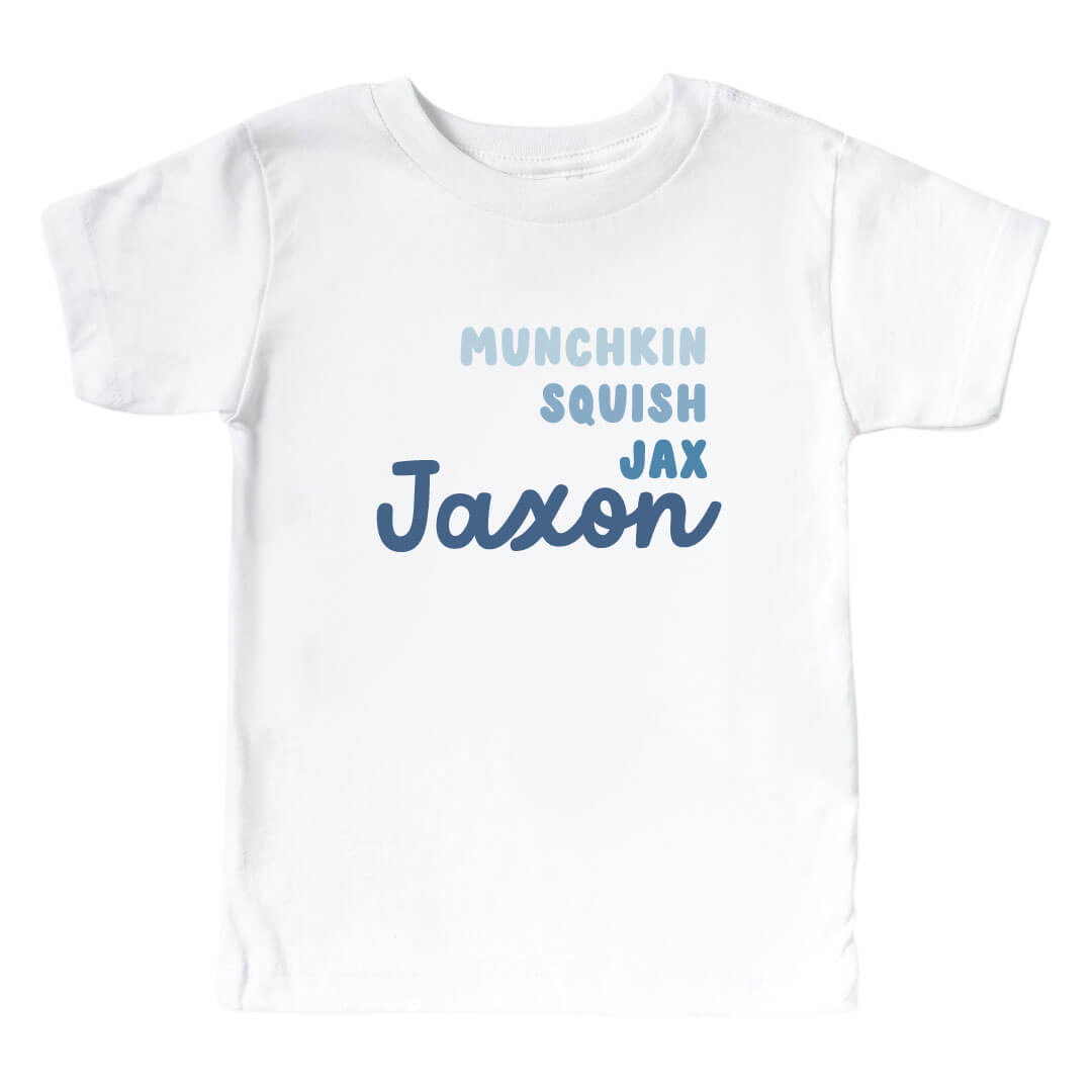  Personalized Dusty Blue Nickname Kids Graphic Tee | White、mySite、layawaytickets