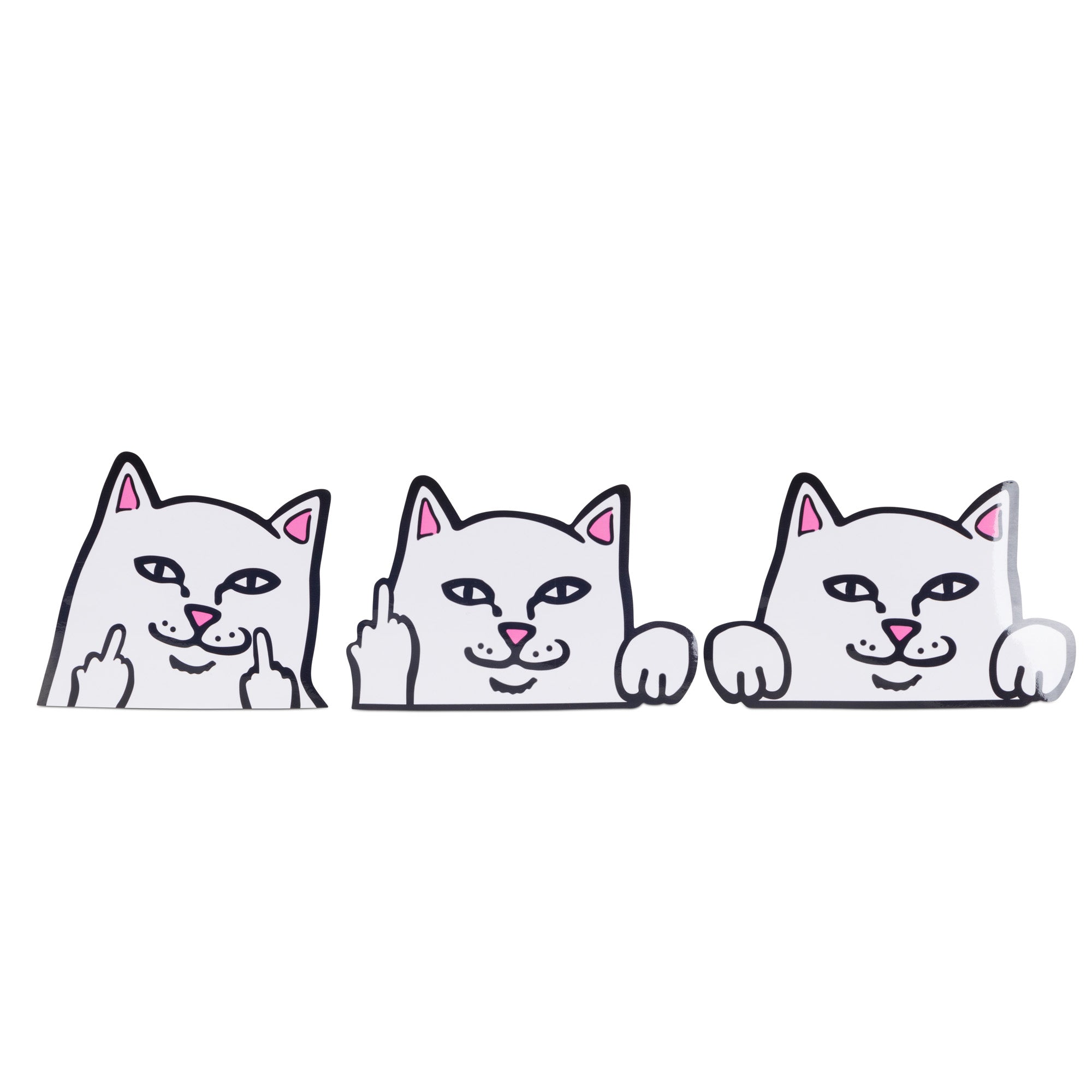  Peeking Nermal Car Sticker Pack (White)、mySite、merchandisen