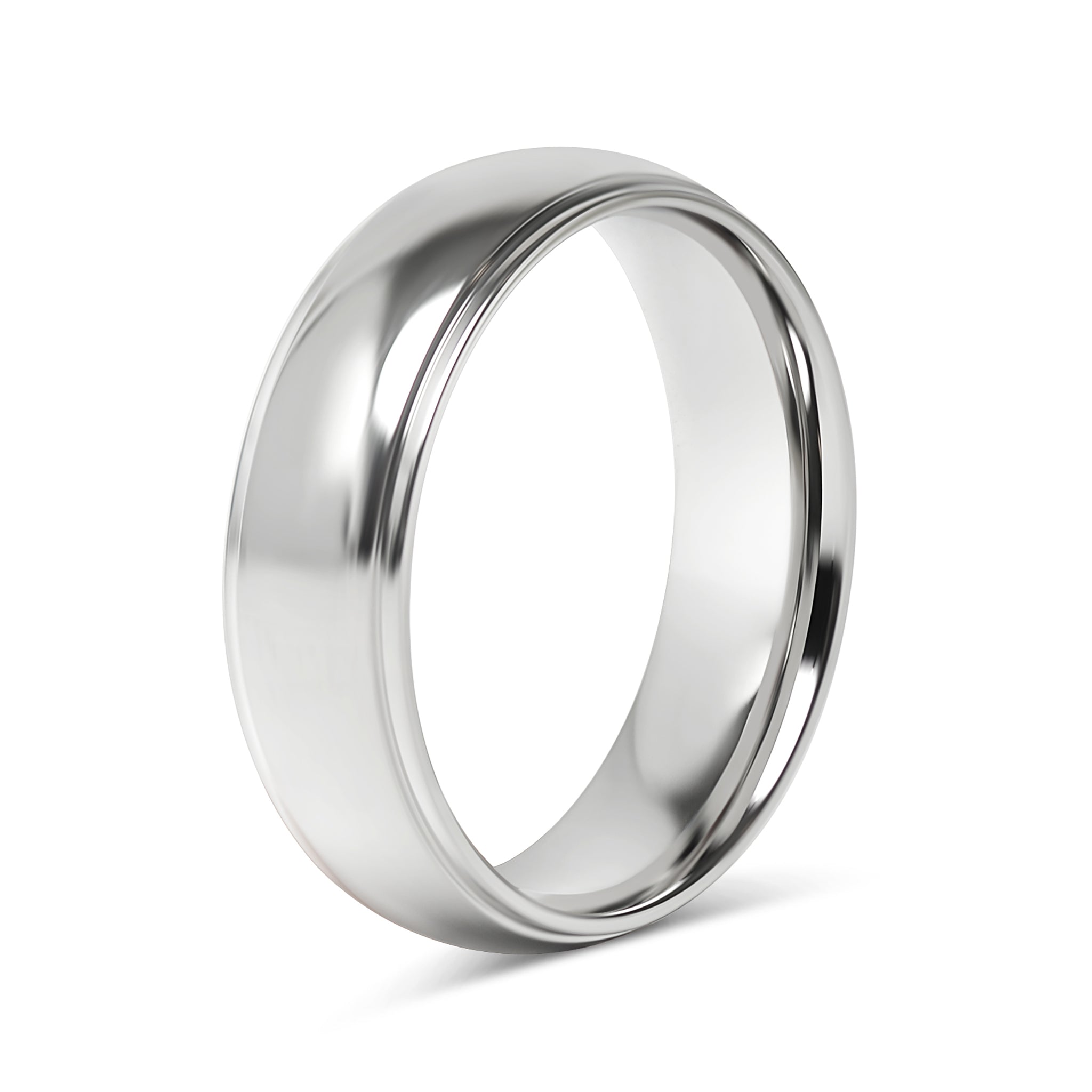Stainless Steel Highly Polished Rounded Center with Edge Blank Ring / CFR2001、mySite、dreamappss
