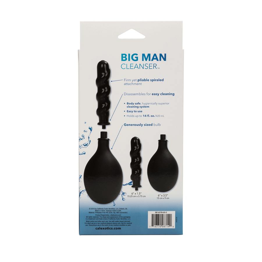 420ml Big Man Cleanser Ribbed Anal Enema Bulb by Cal Exotics、mySite、bottomscart