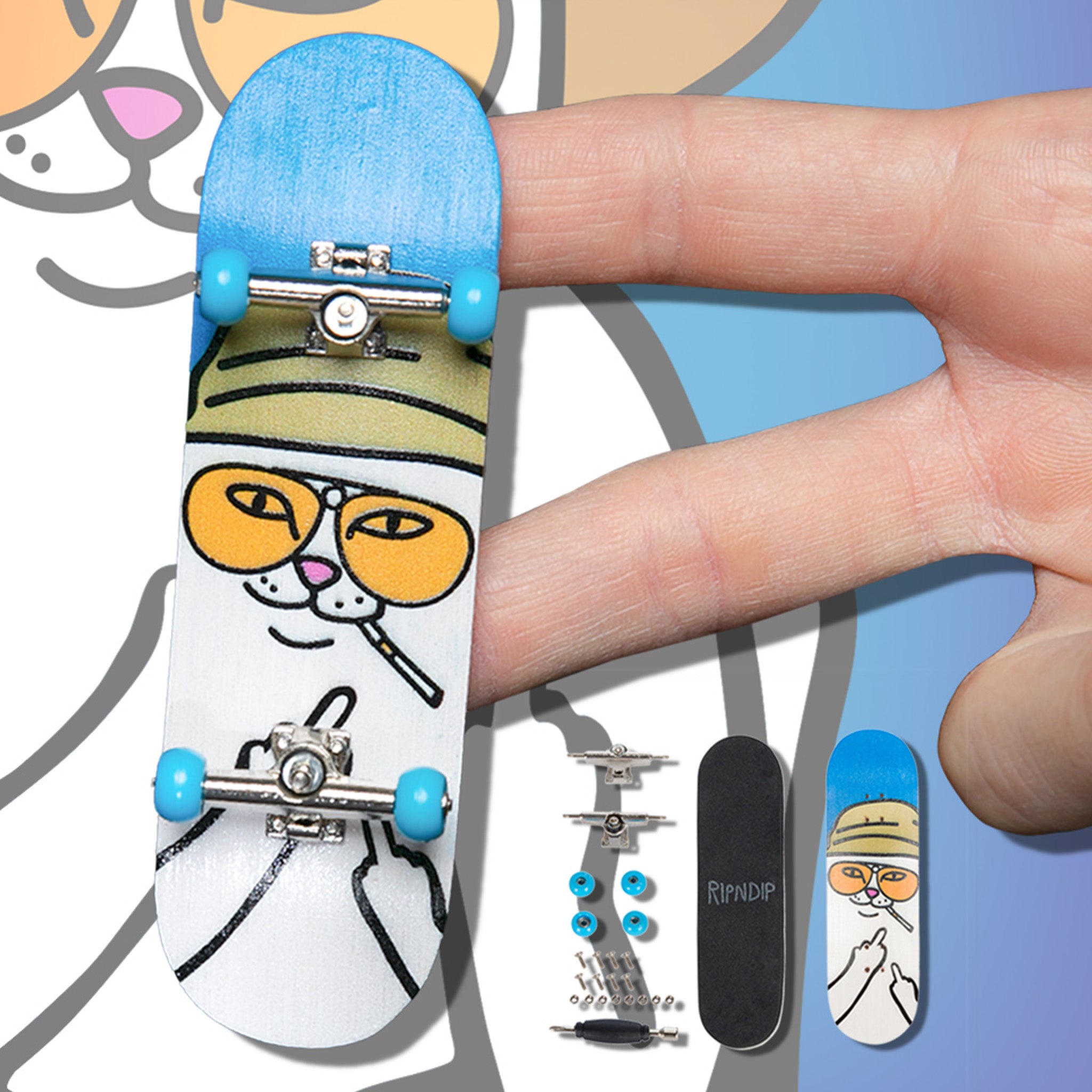  Nermal S Thompson Mini Skateboard (Blue)、mySite、merchandisen