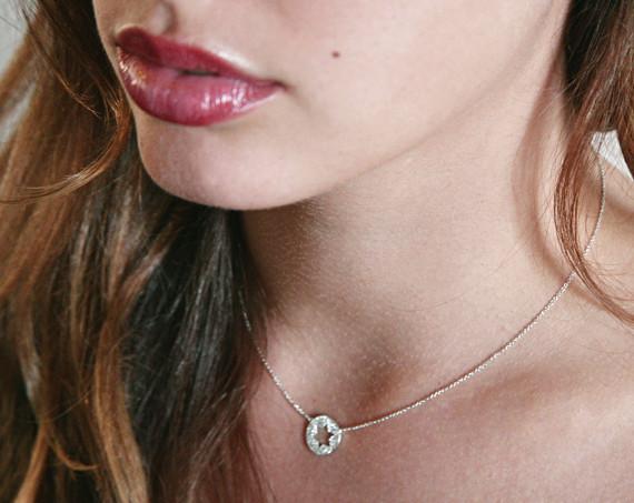Star of David Cutout Necklace in White Gold、mySite、topwebapps