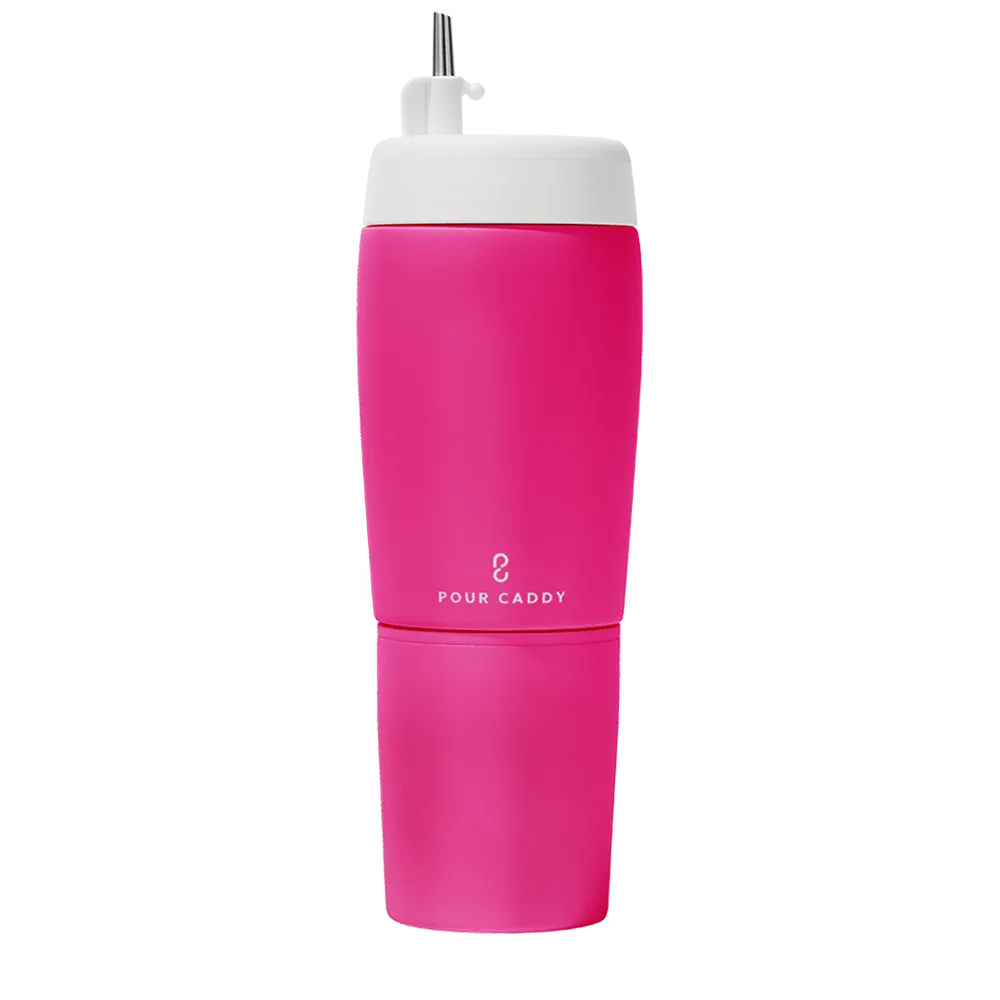 Pour Caddy 20 oz Stainless Flask Set、mySite、noshort