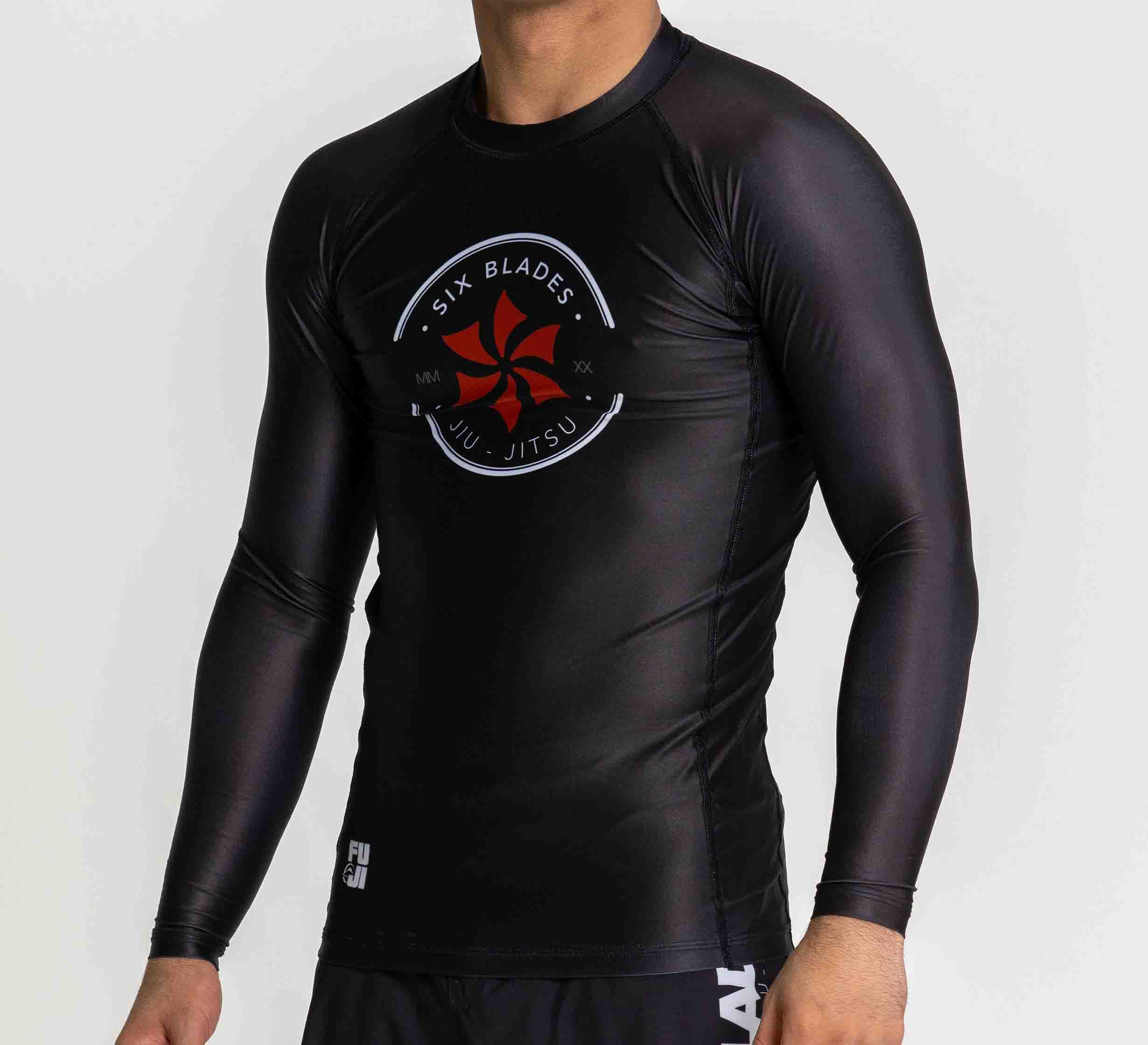 Six Blades Long Sleeve Rashguard Black、mySite、gigharbornorthrealestate