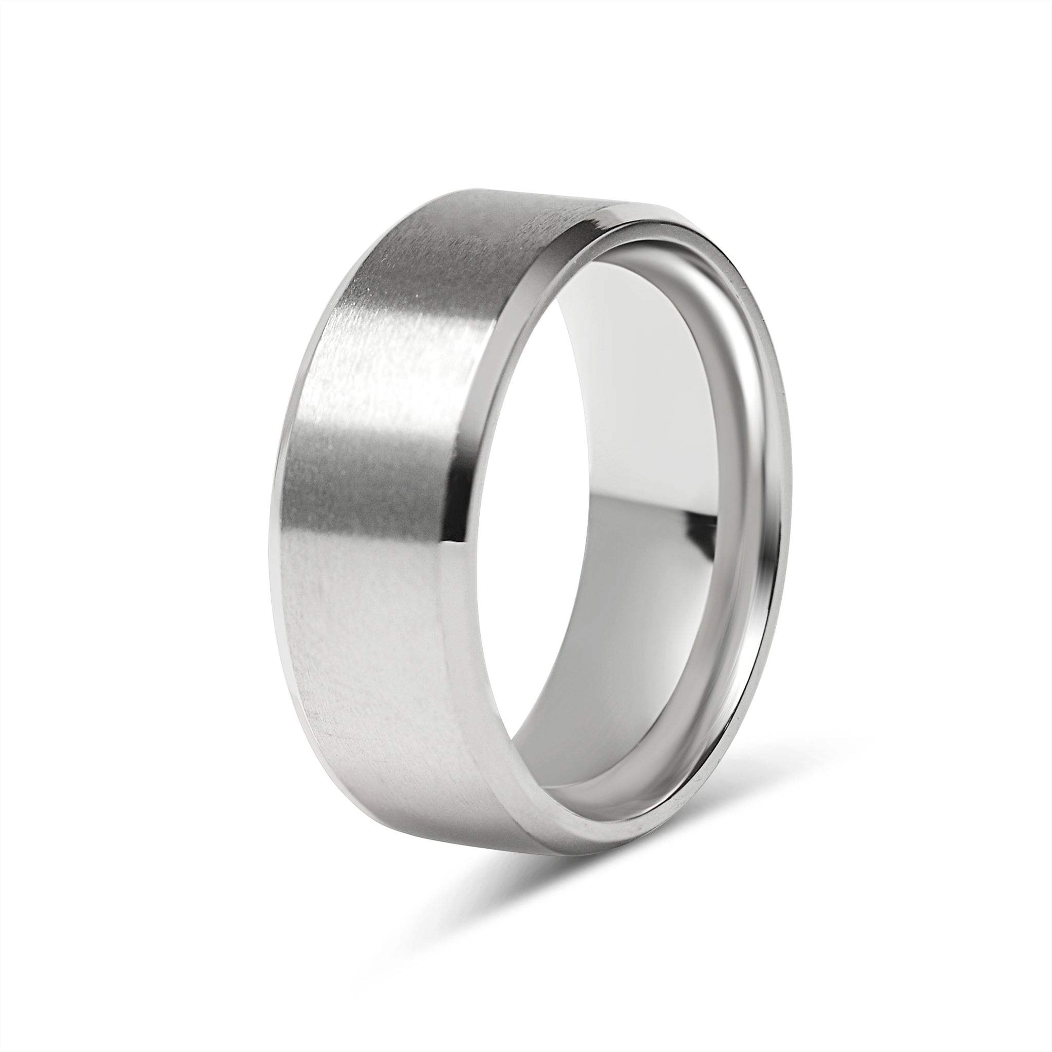 Stainless Steel Brushed Beveled Edge Blank Ring / CFR9003、mySite、dreamappss