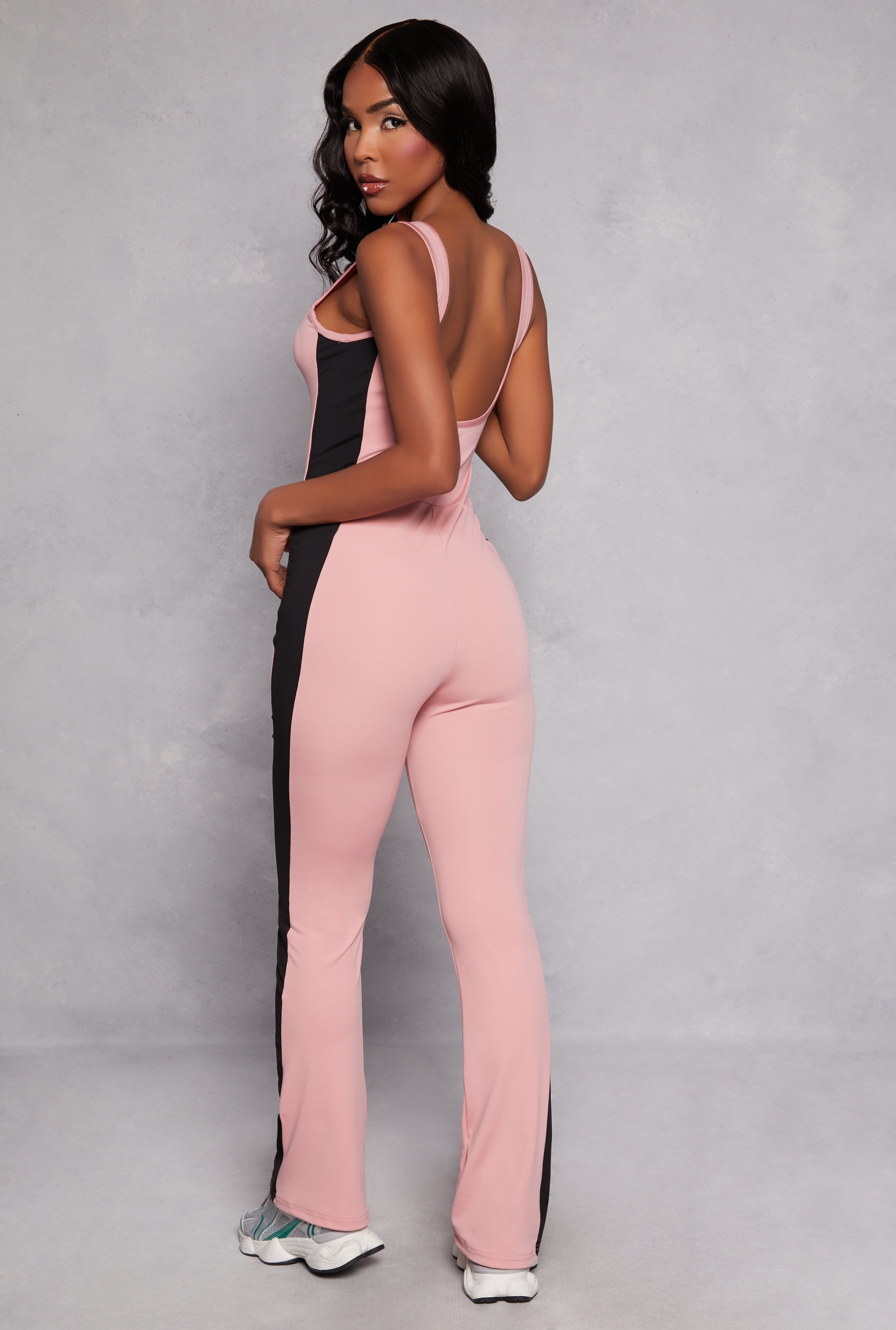 Side Stripe Detail Active Tank Catsuit、mySite、camillekostekn