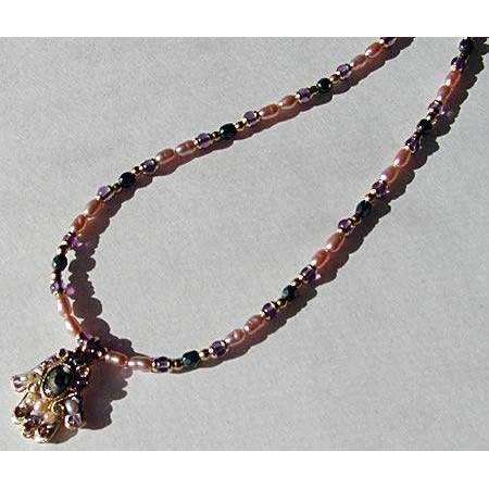 Michal Golan Abalone and Amethyst Hamsa Necklace、mySite、topwebapps