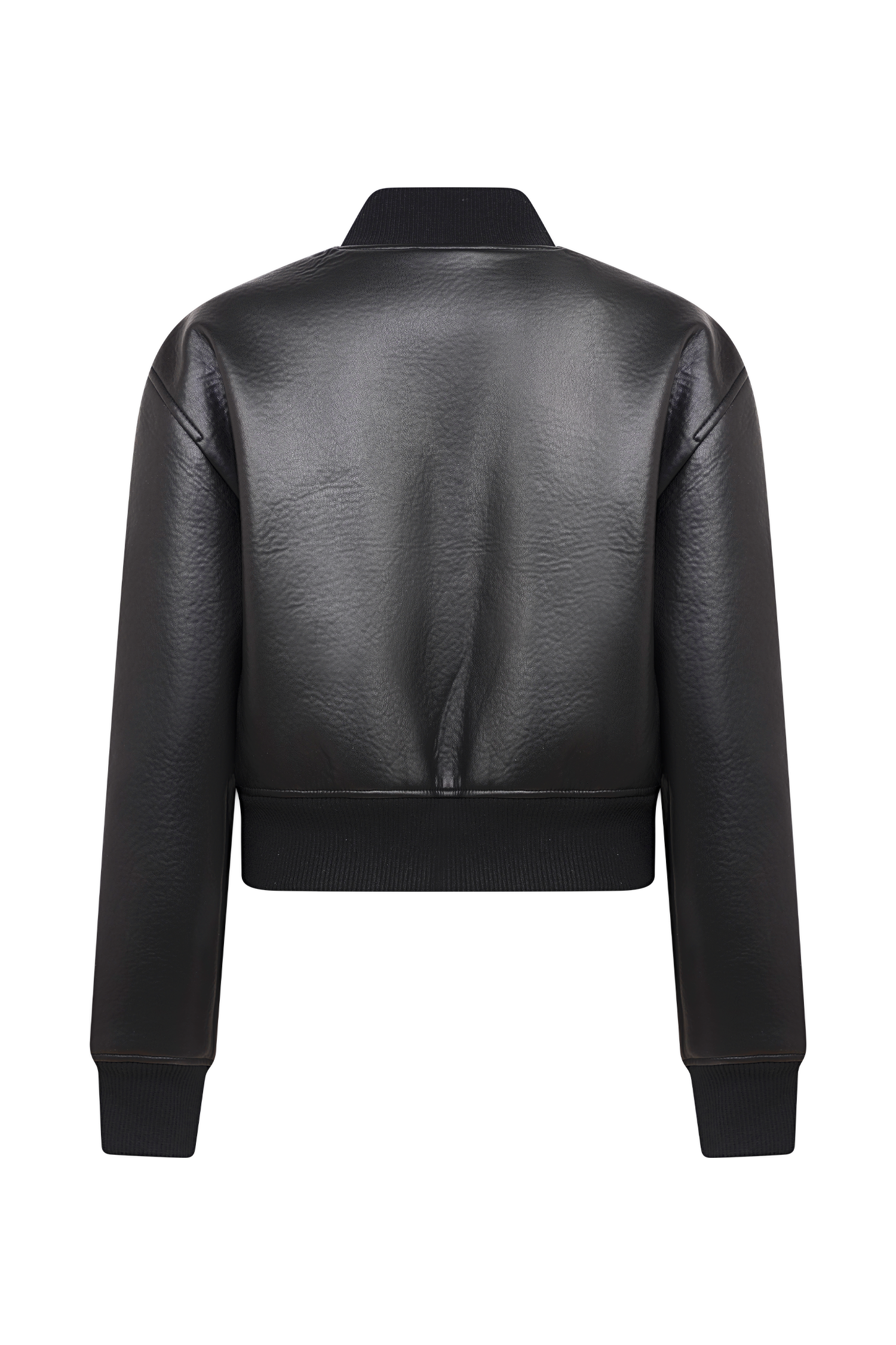 Codi Faux Leather Bomber Jacket - Black、mySite、solidvoid