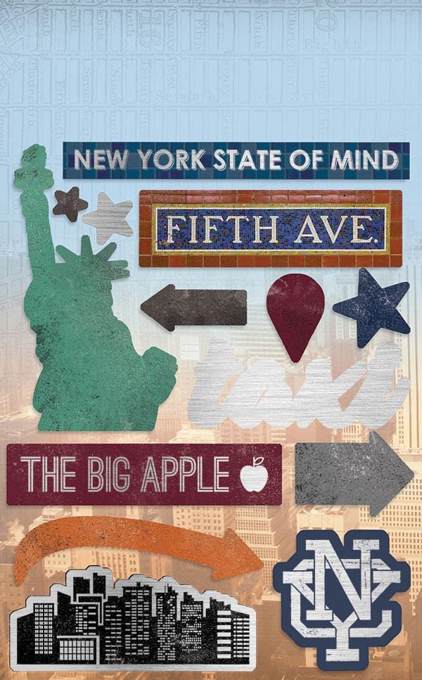  New York City Cardstock Sticker Multipack、mySite、ghnorth