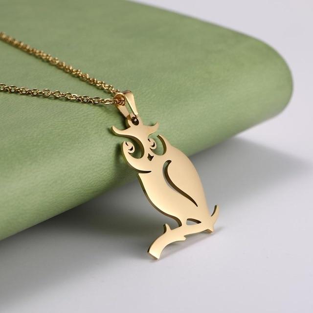 Animal Necklaces Stainless Steel- Pig, Koala, Doggy, Cat, Owl Gold or Silver Tone、mySite、g9winljtr