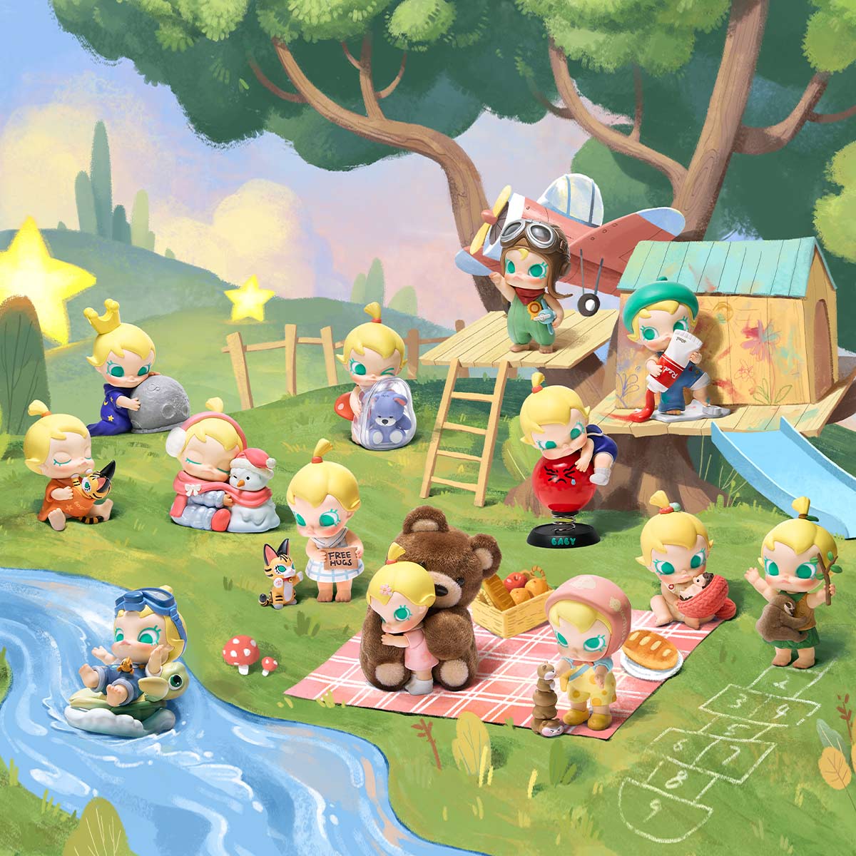  POP MART Baby Molly My Huggable Discovery Series Figures、mySite、greenlandpopulation