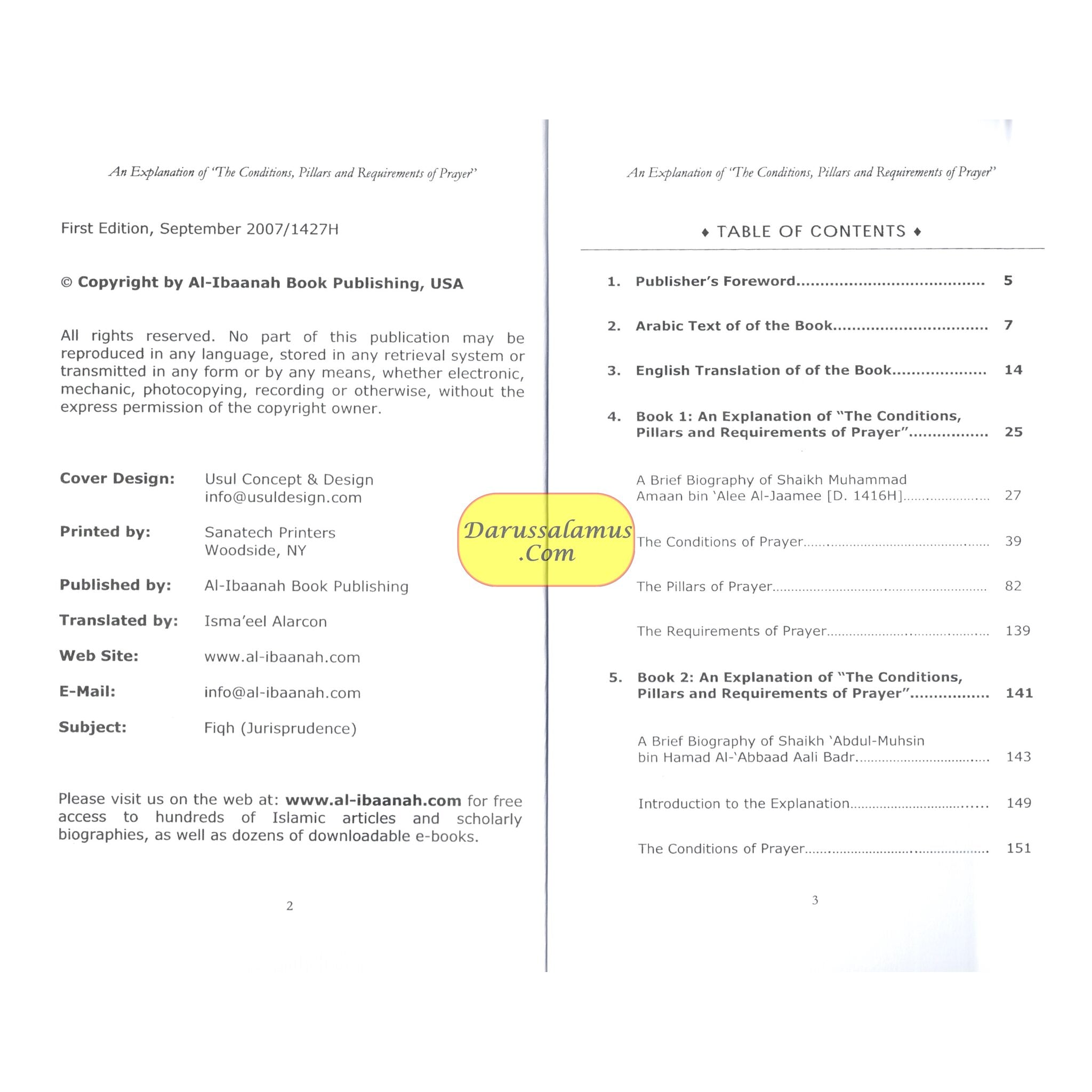 An Explanation of The Conditions Pillars and Requirements of Prayer By Imam Muhammad bin Abdil Wahhaab、mySite、topwebapps