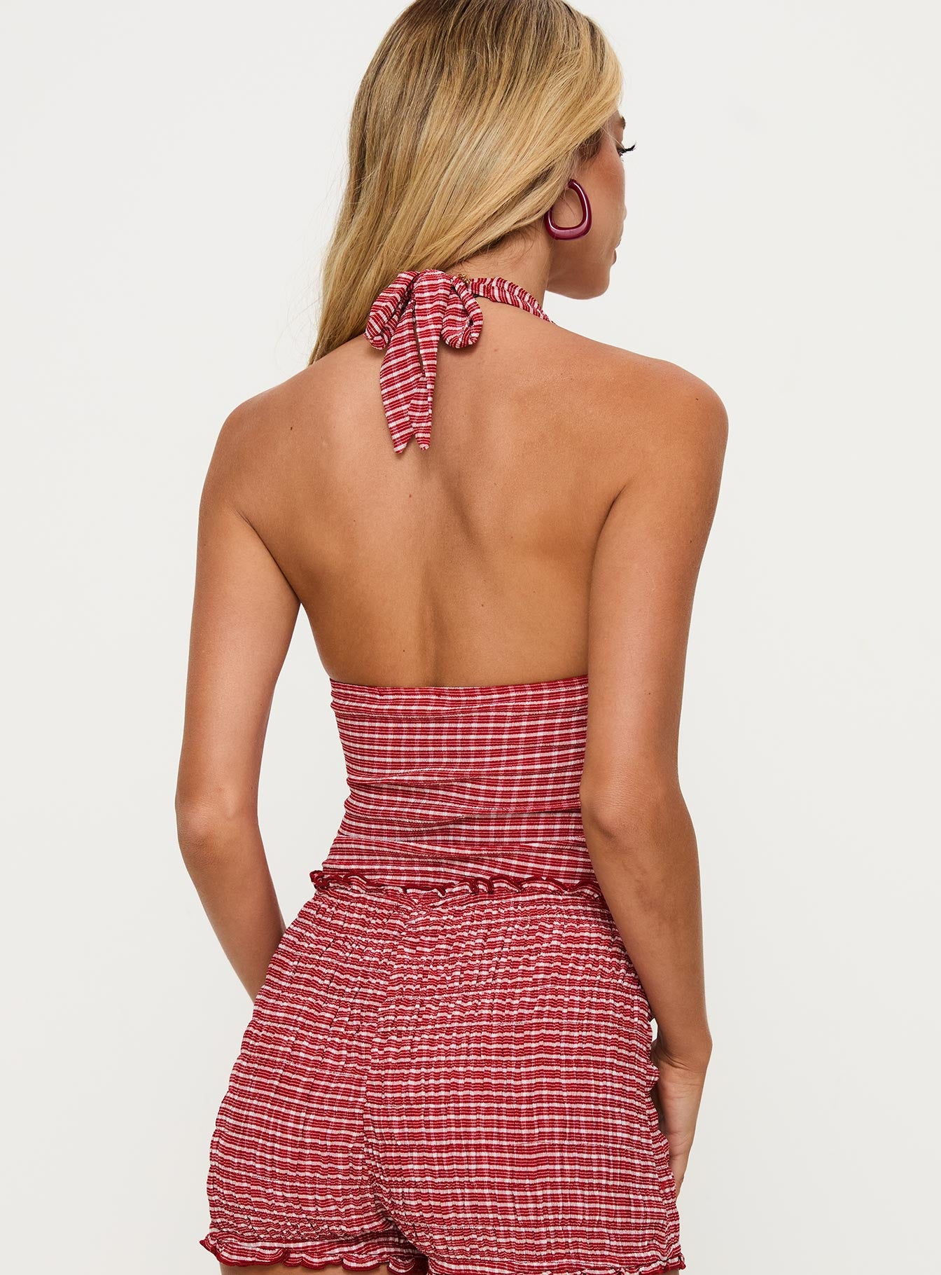 Whimsy Halter Top Red Gingham、mySite、solidvoid