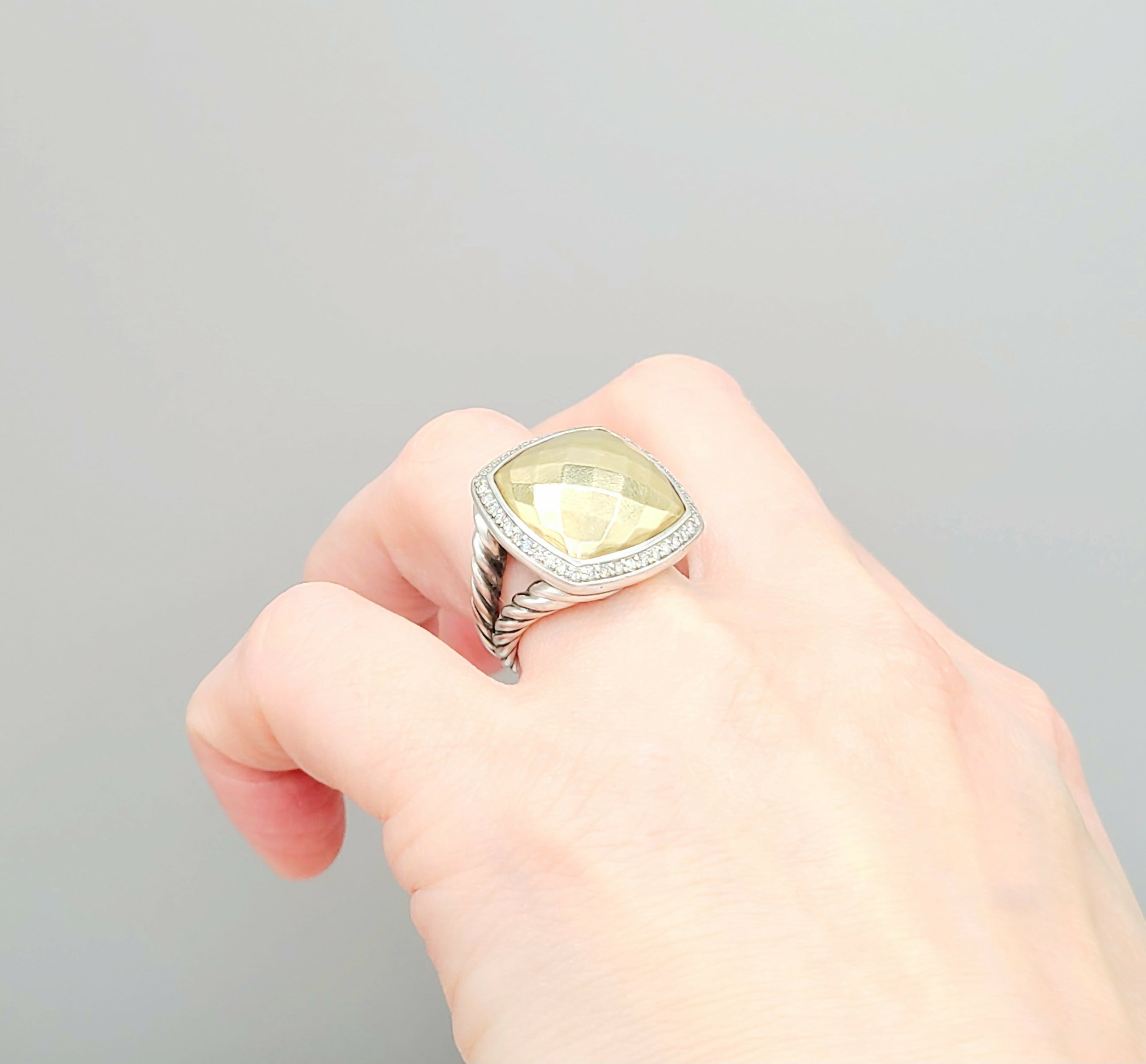 David Yurman Albion Gold Dome Diamond Ring 17mm、mySite、hinf8tx79