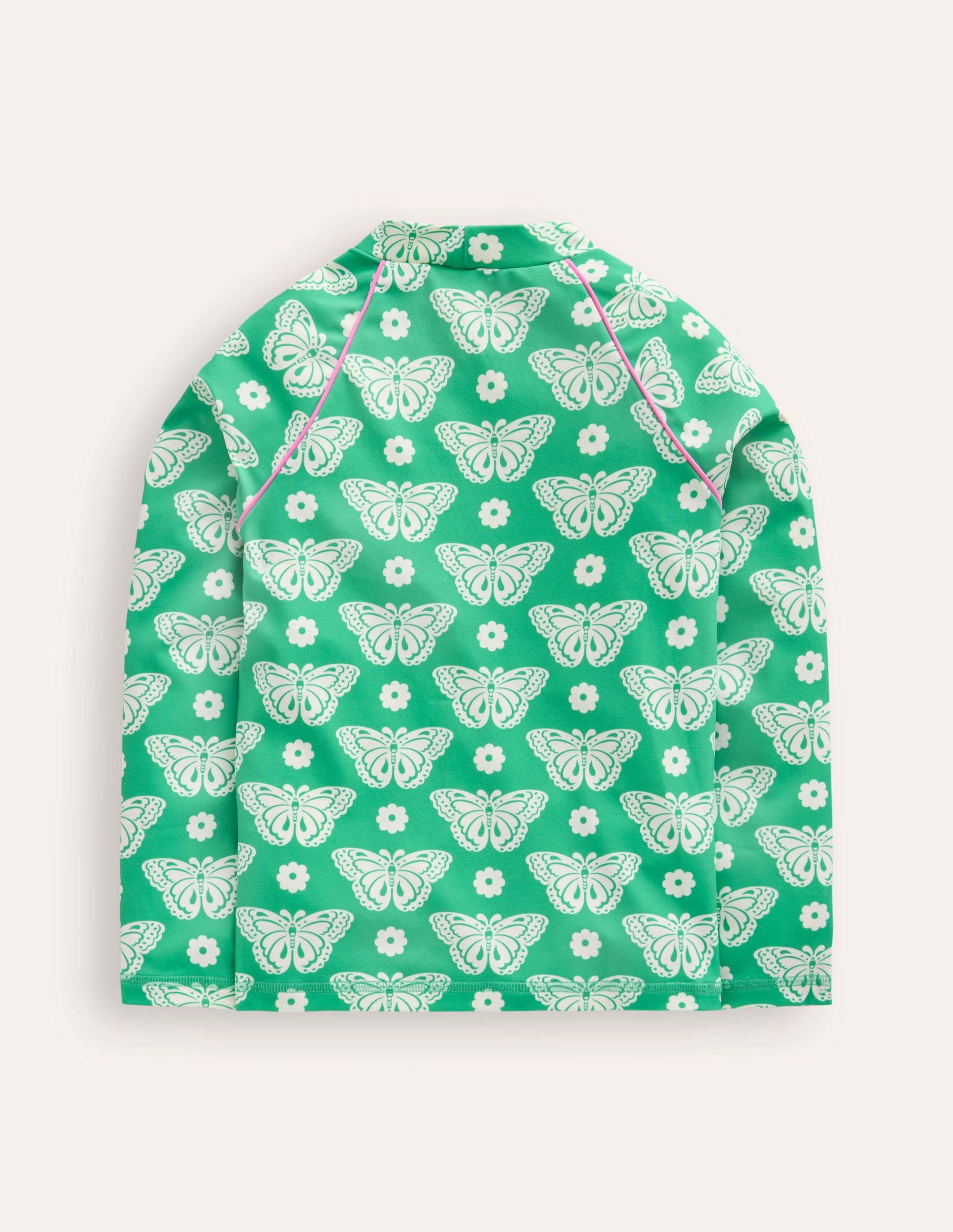  Patterned Rash Vest-Pea Green Butterfly Stamp、mySite、ashleygrahame
