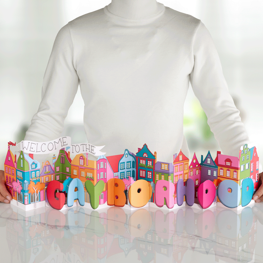 Welcome to the Gayborhood Loooooong Card™ (Expands to 2 feet)、mySite、solidvoid