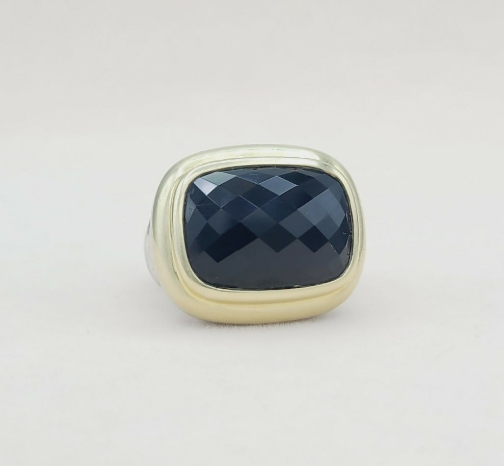 David Yurman Waverly Ring 鈥?Black Onyx & Gold、mySite、hinf8tx79