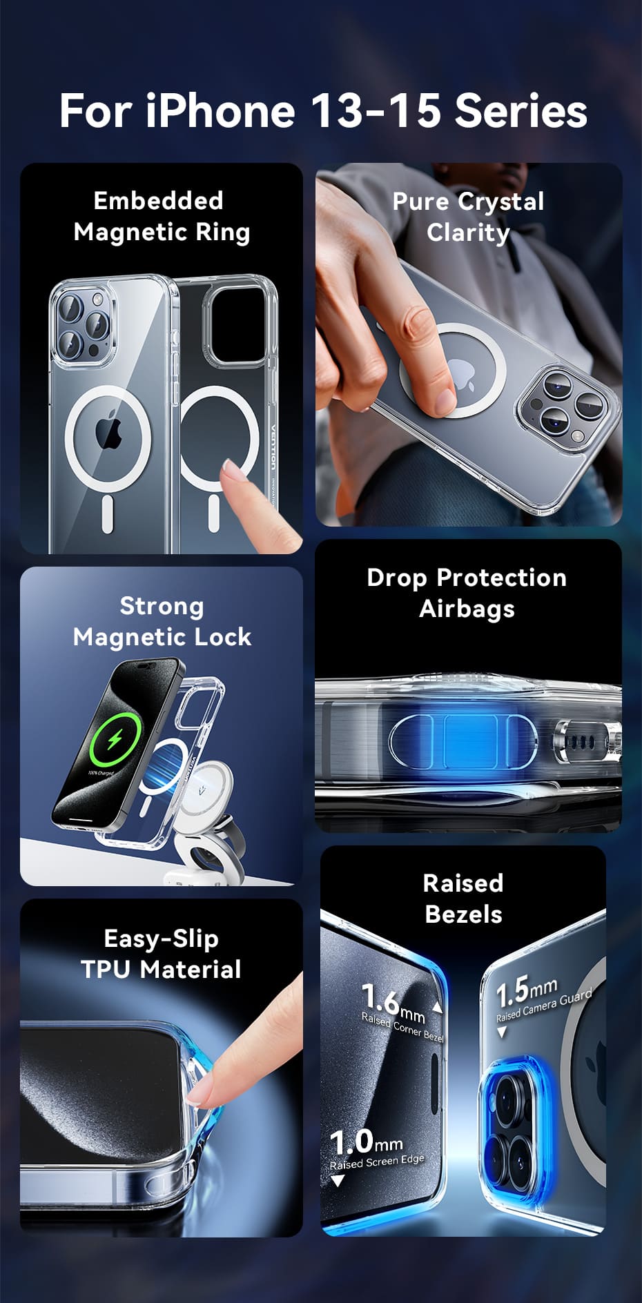 Concise Impact Case for iPhone 13 with MagSafe Transparent