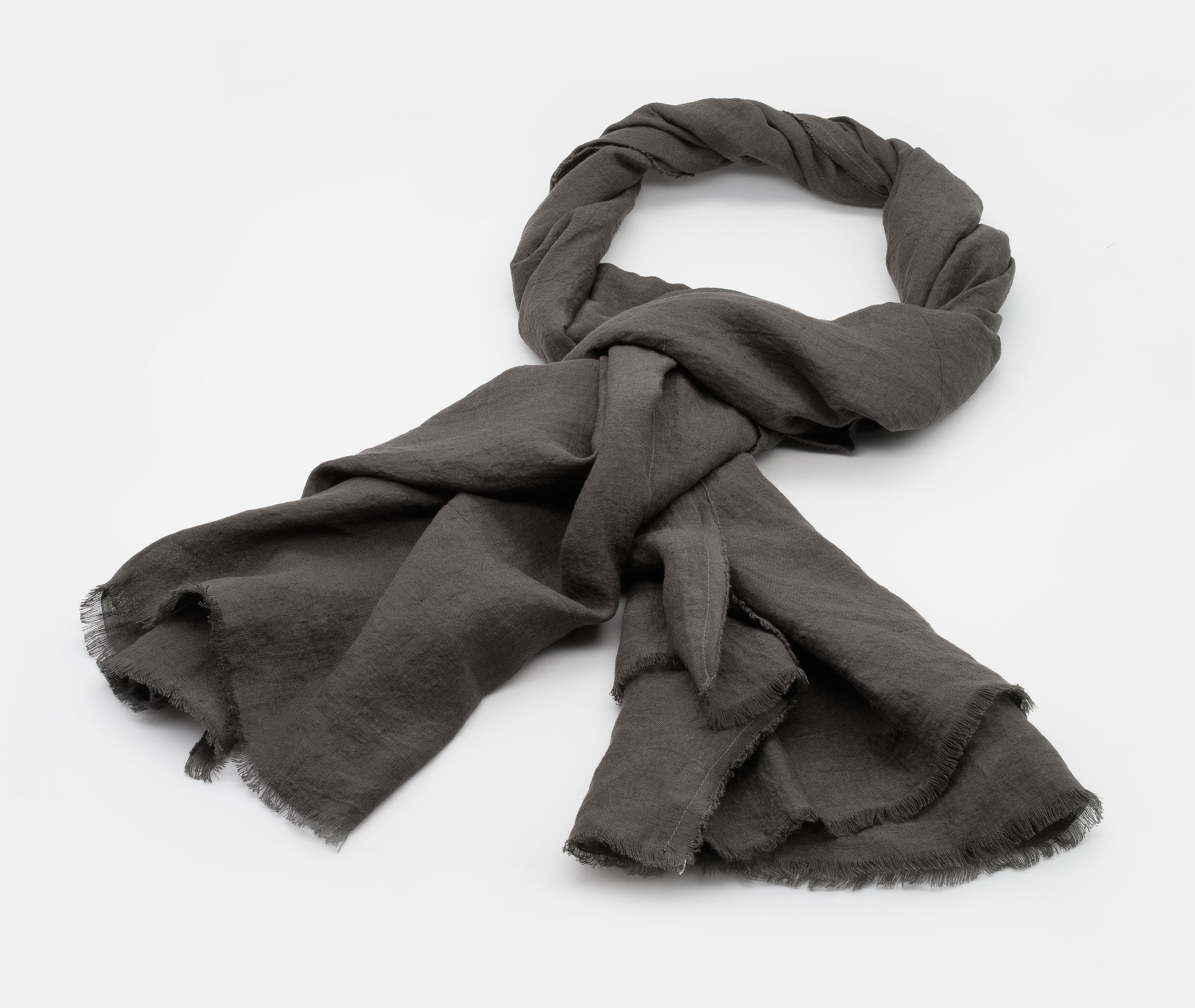 Linen Scarf - Charcoal、mySite、topwebapps