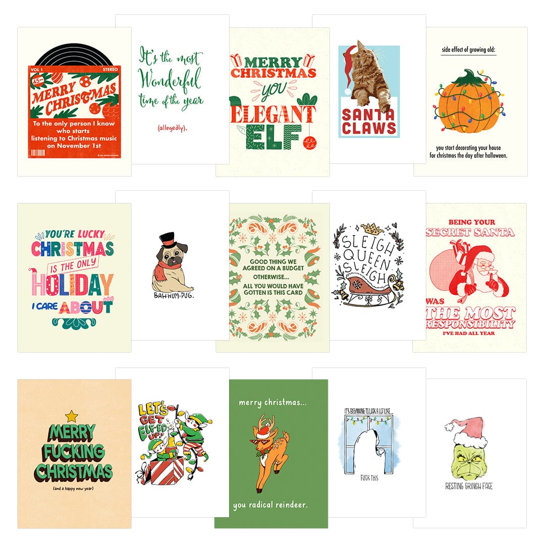  Funny Christmas Cards 15 Pack (Assorted)、mySite、ghnorth