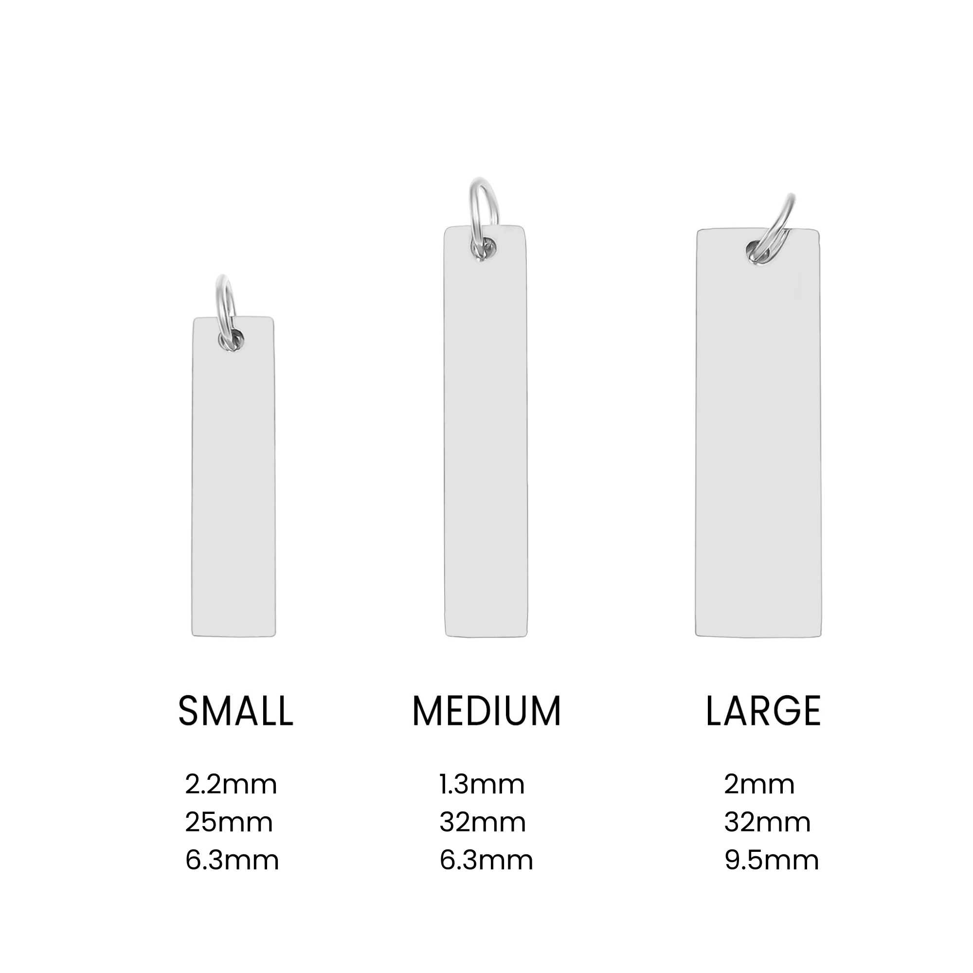 Stainless Steel Polished Vertical Blank Bar Pendant / SBB0104、mySite、dreamappss