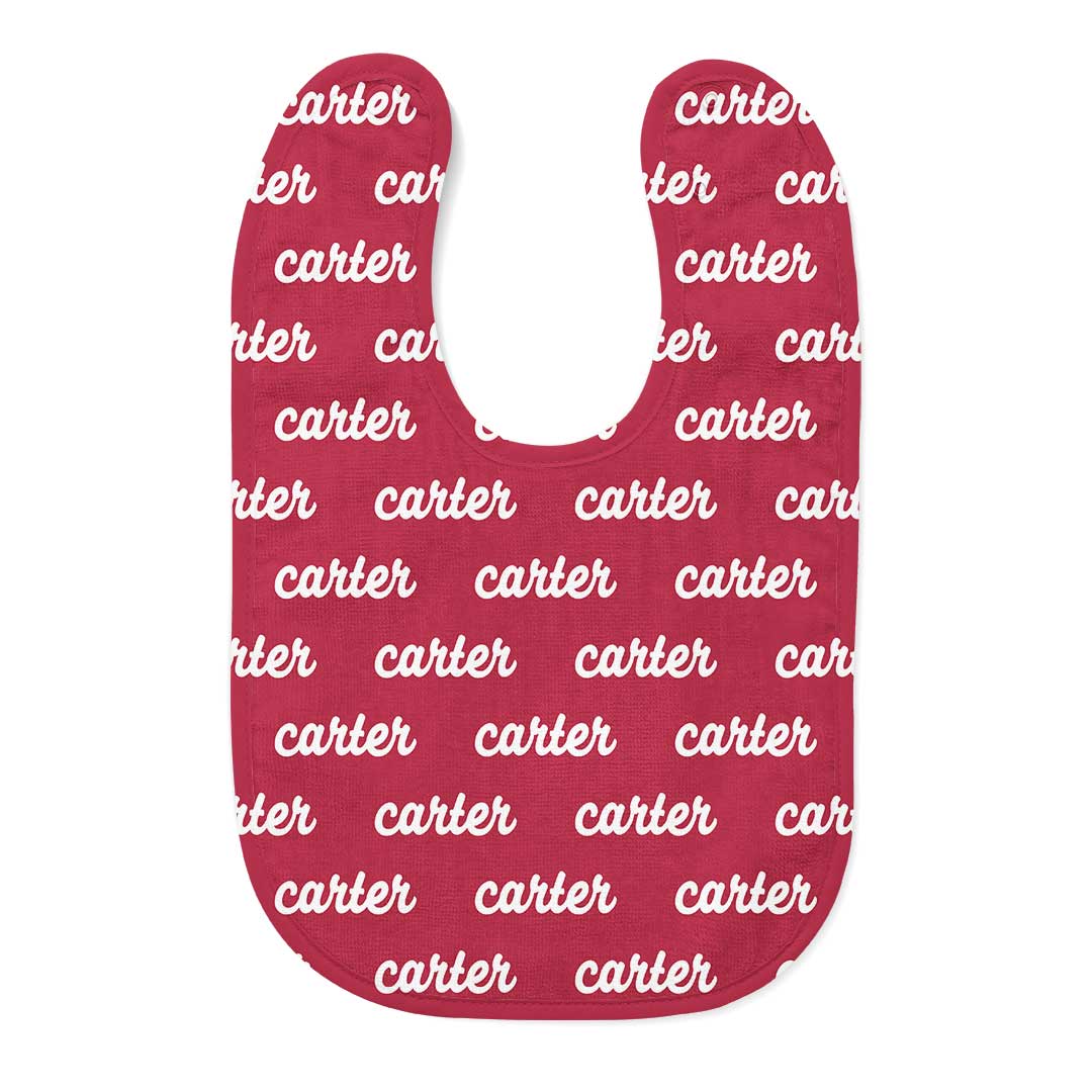  Personalized Baby Name Bib | Oklahoma Red、mySite、layawaytickets
