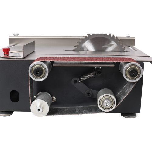 Mini Table Saw,Belt Sander, stainless steel top,4pcs Blades,10pcs Sanding Blet,7 Gear Adjustable 0-90° Angle, Available for Wood/PCB/Acrylic/Plastic,DIY Model Crafts Cutting Tool、、eastwooduniform