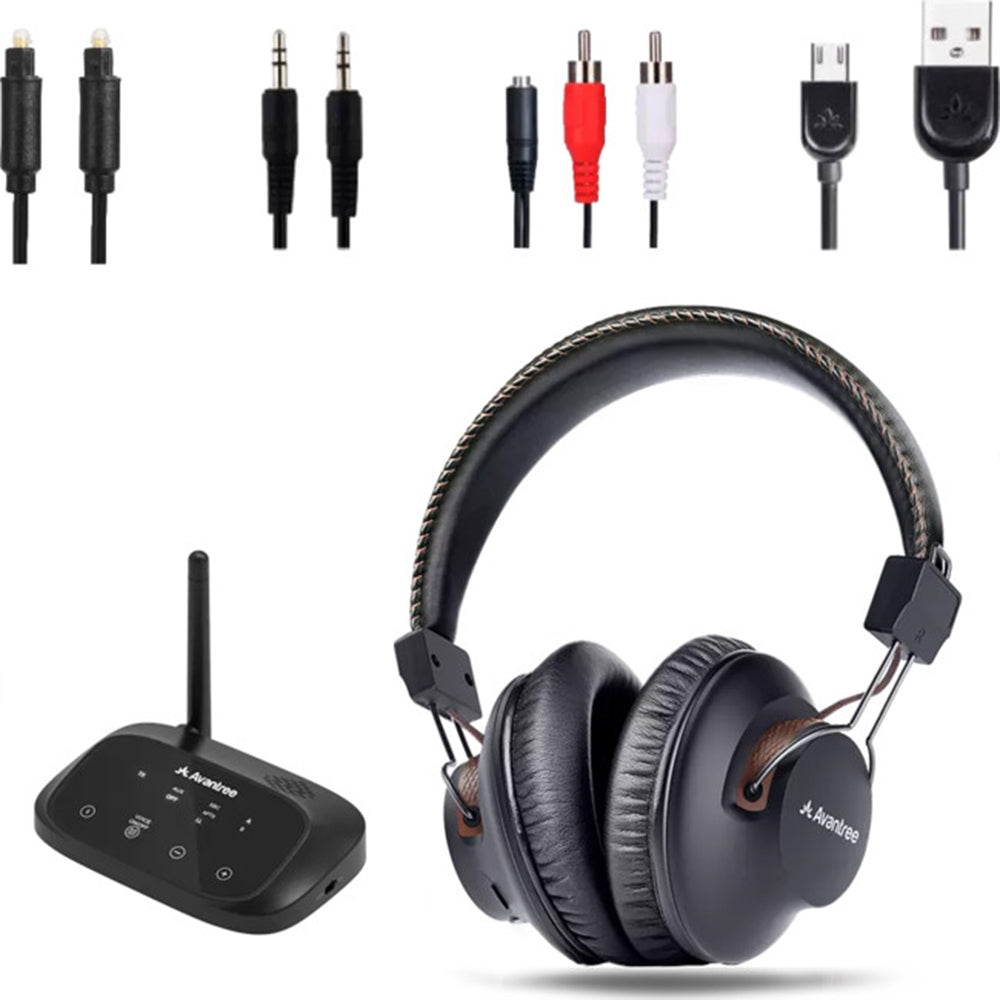 Avantree HT5009 Wireless Headphones for TV with Bluetooth Transmitter (50m Range)、mySite、camillekostekn